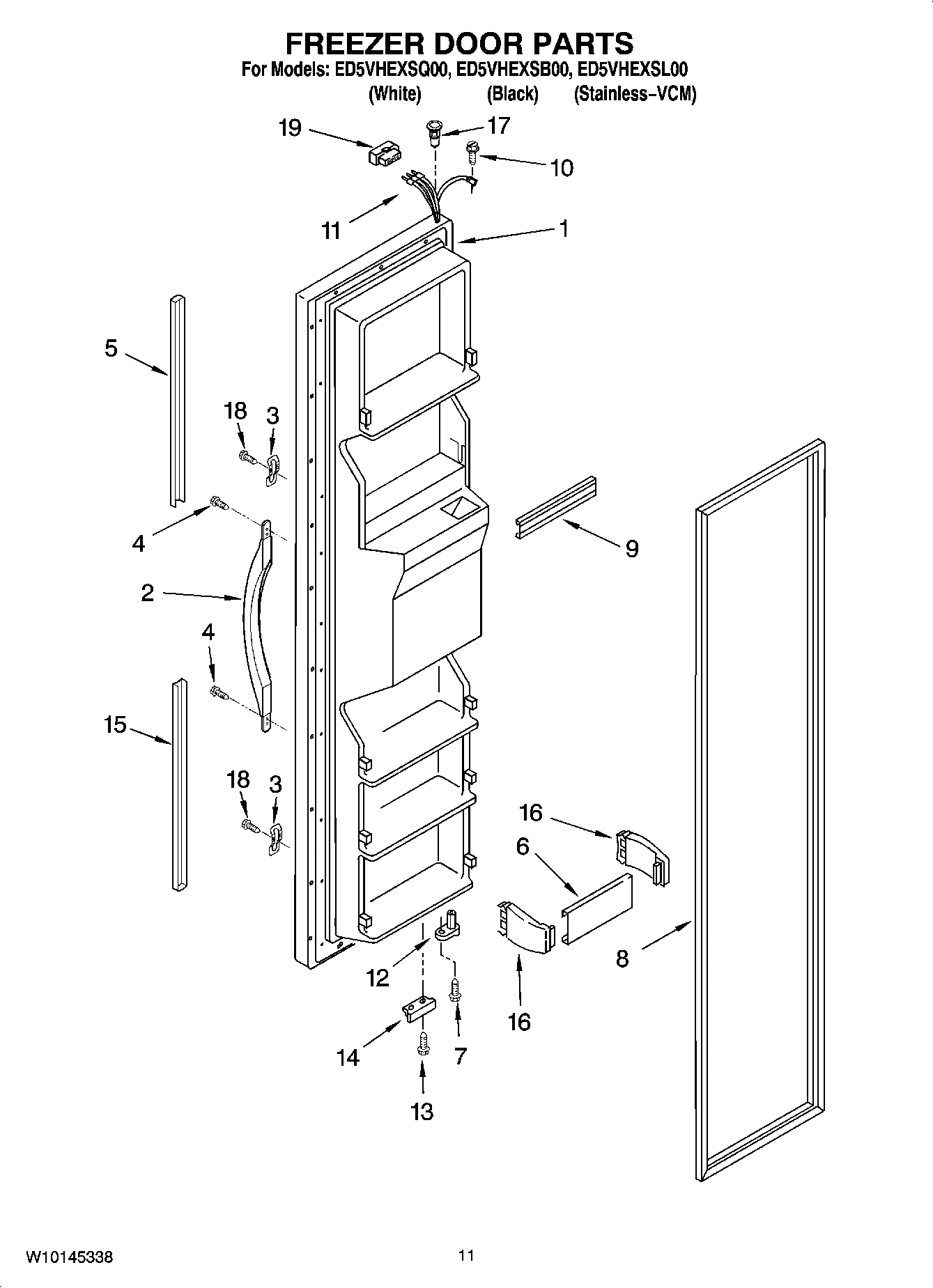 07 - FREEZER DOOR PARTS