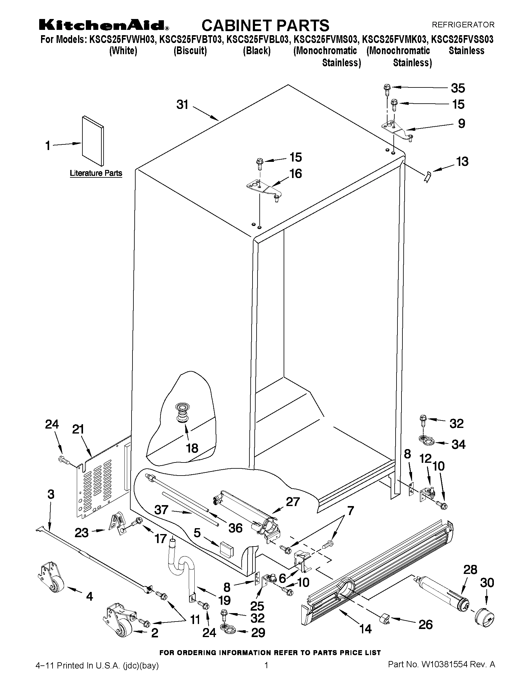 01 - CABINET PARTS