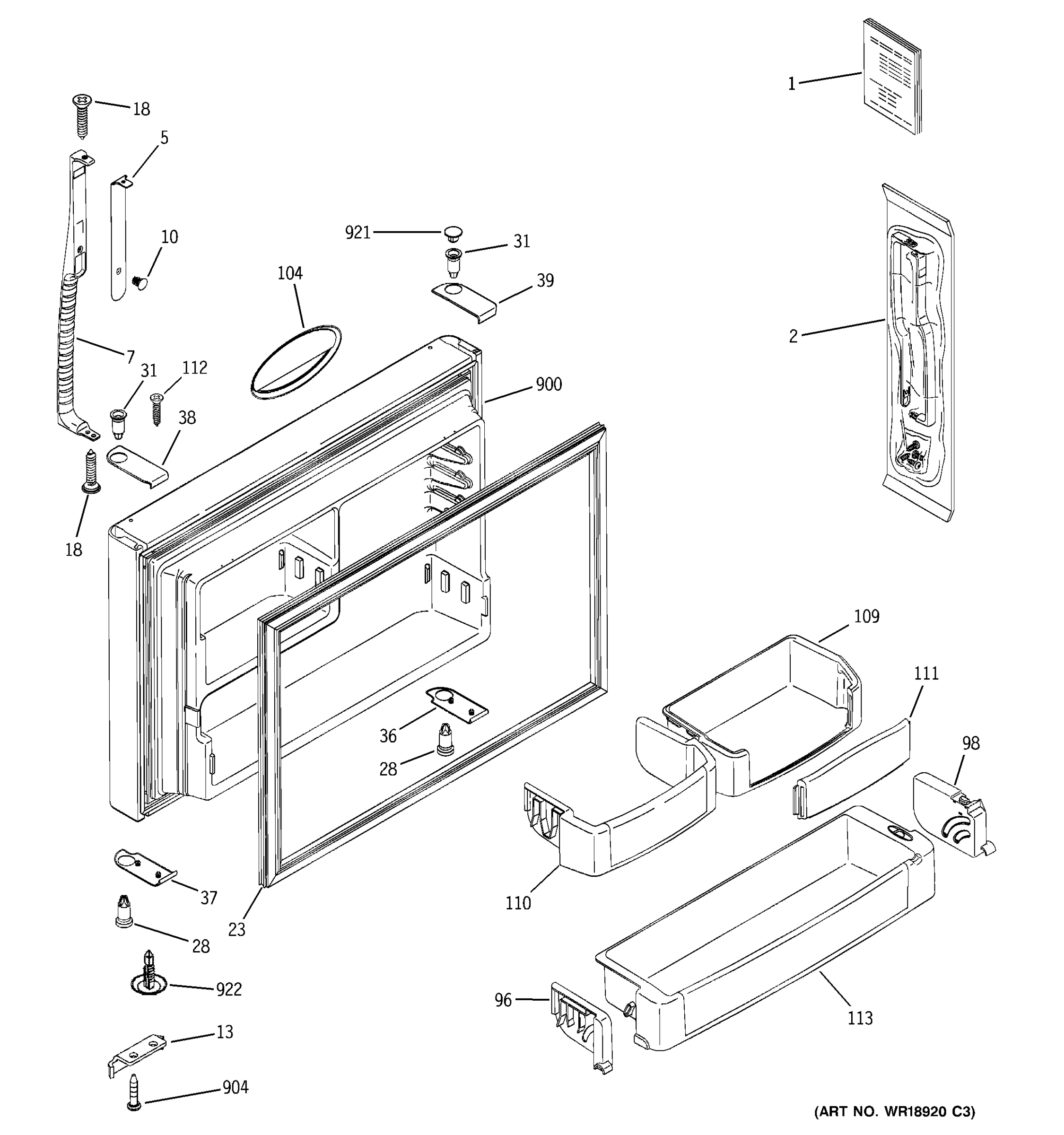 FREEZER DOOR