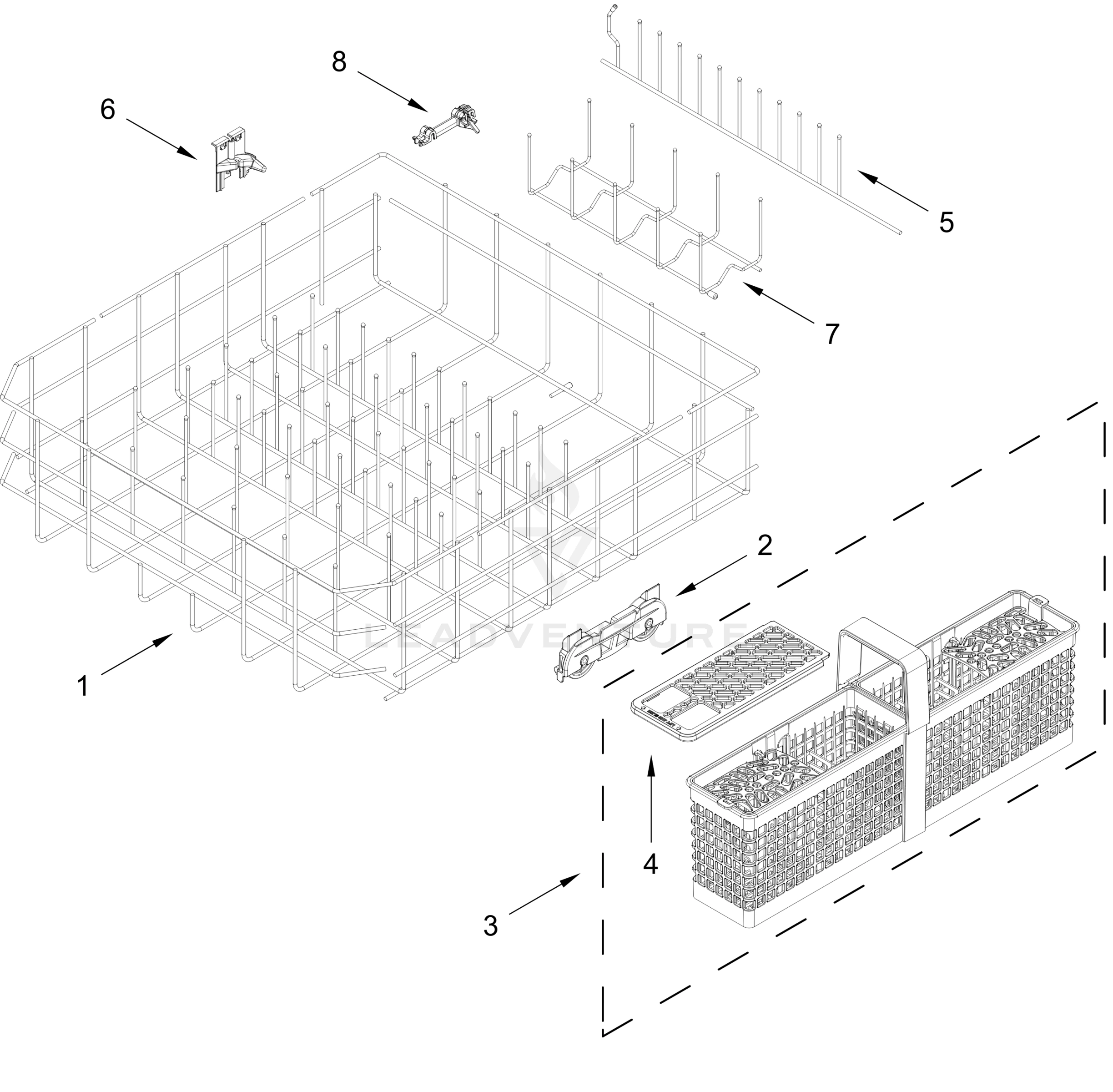 LOWER RACK PARTS