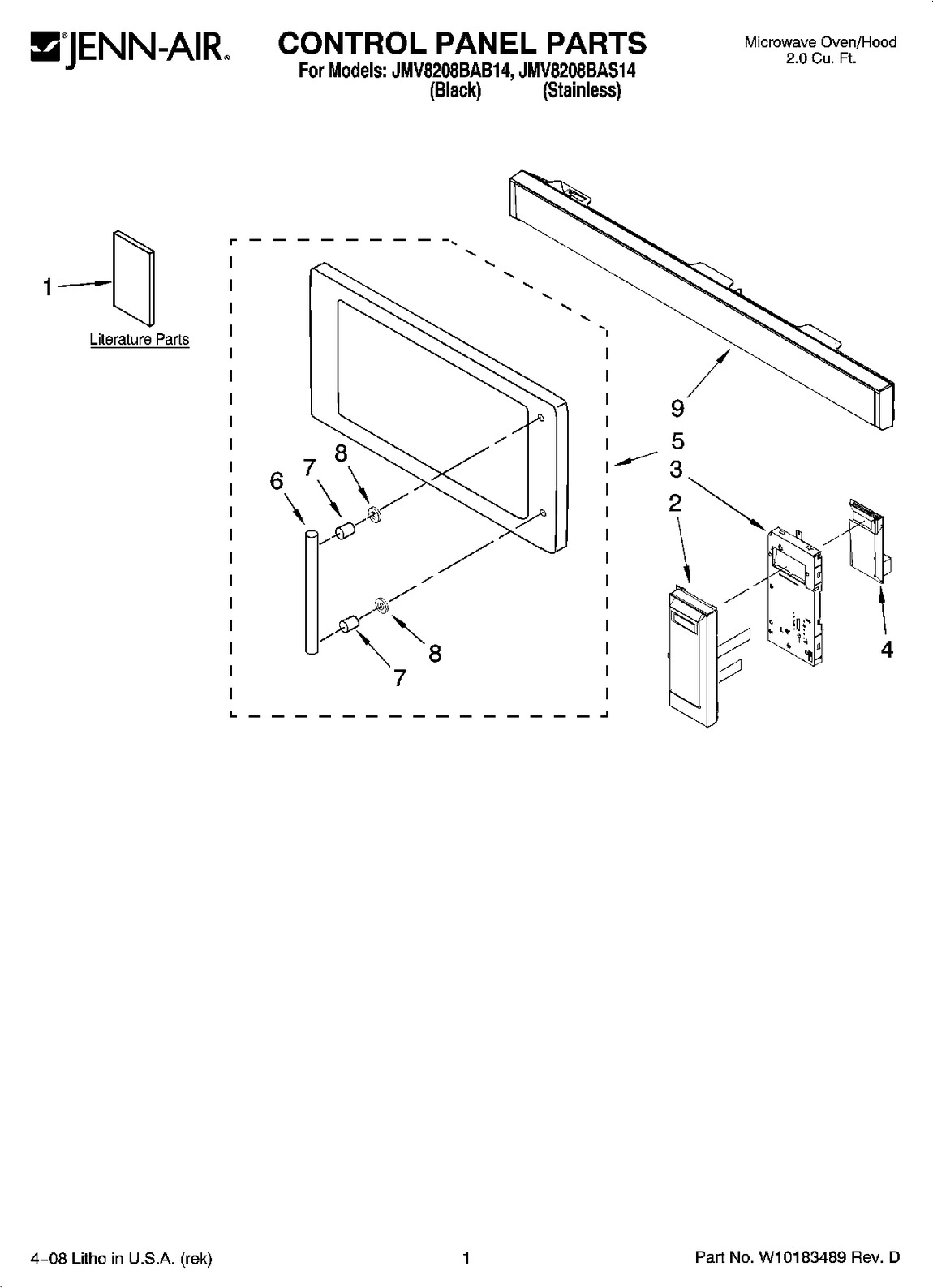 01 - CONTROL PANEL PARTS