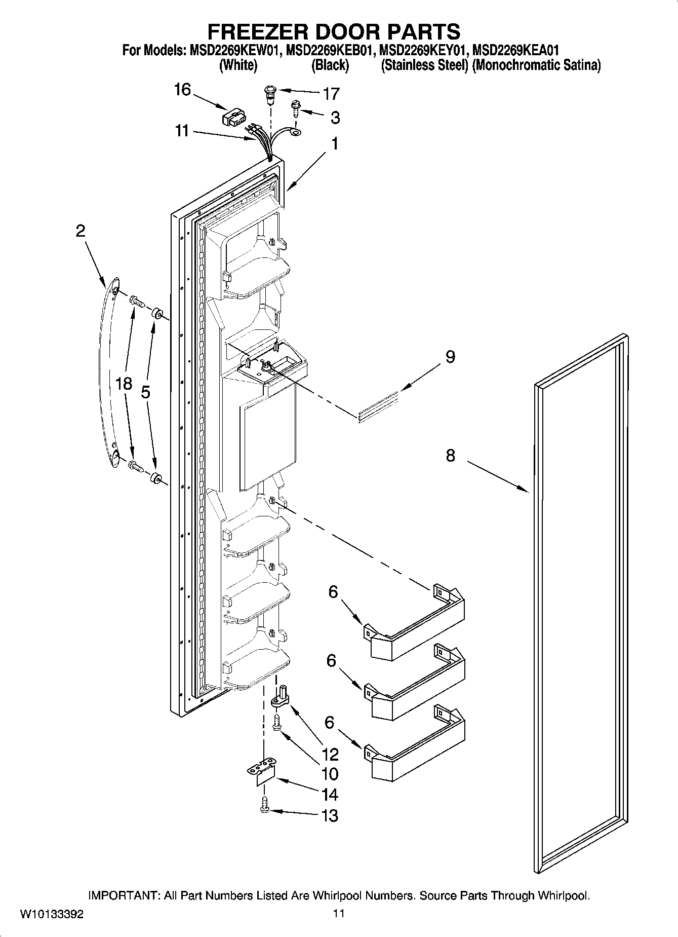 07 - FREEZER DOOR PARTS
