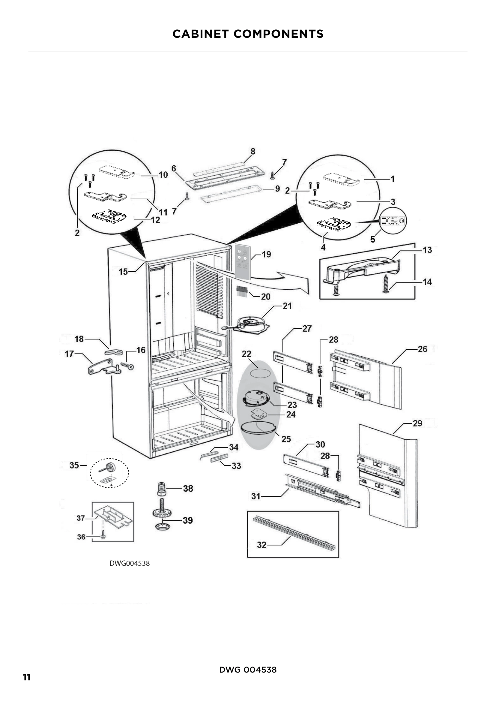 CABINET COMPONENTS