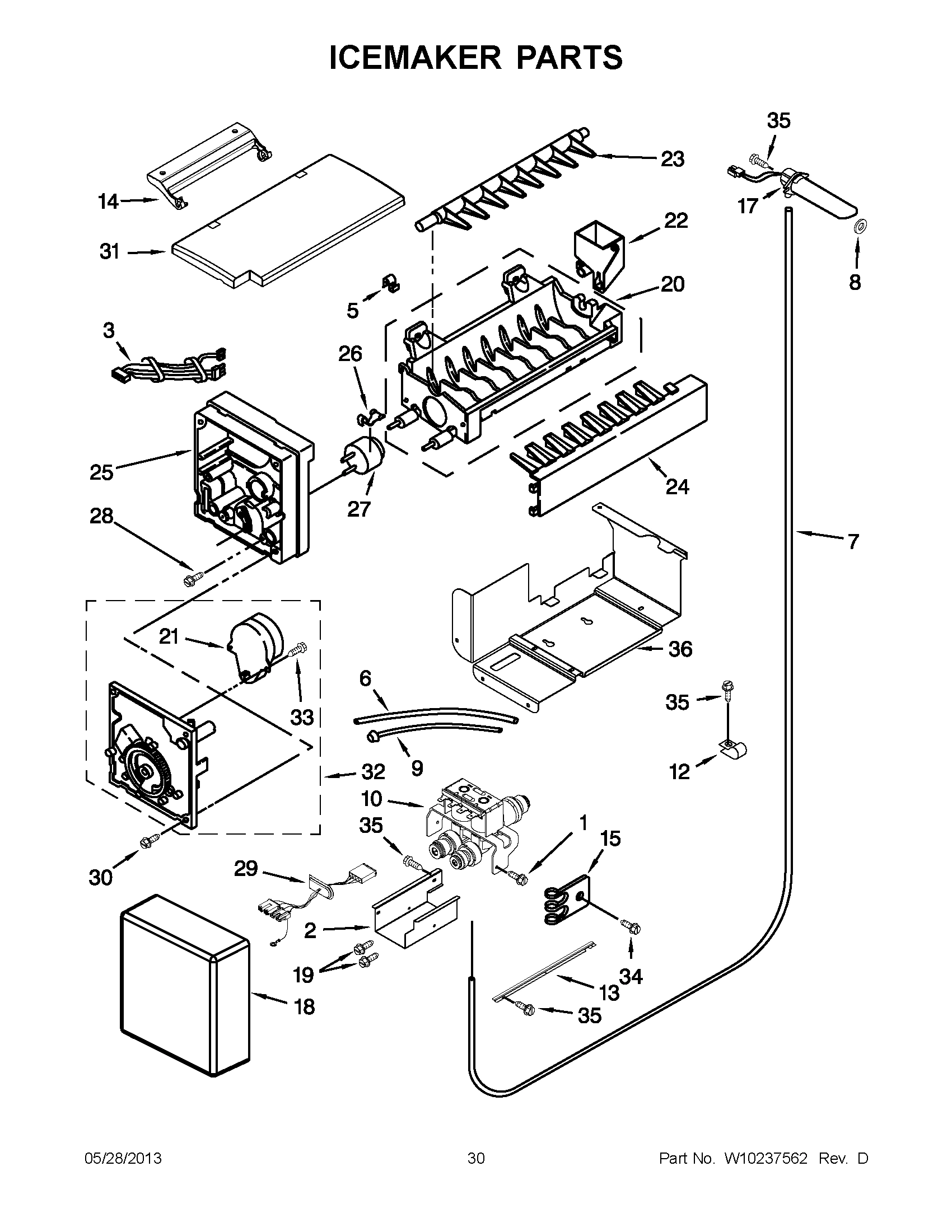 15 - ICEMAKER PARTS