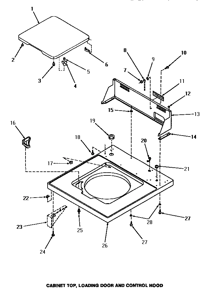 05 - CABINET TOP, LOADING DOOR & CONTROL HOOD
