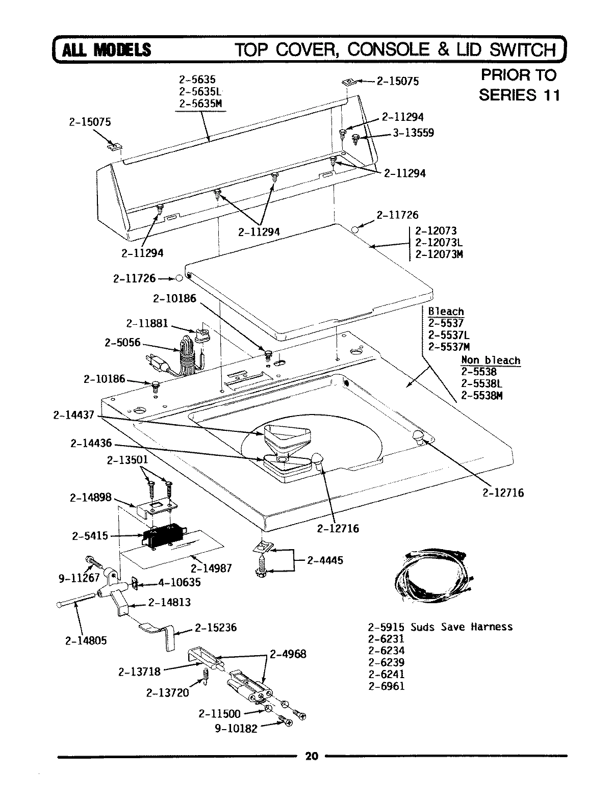06 - TOP COVER, CONSOLE & LID SWITCH