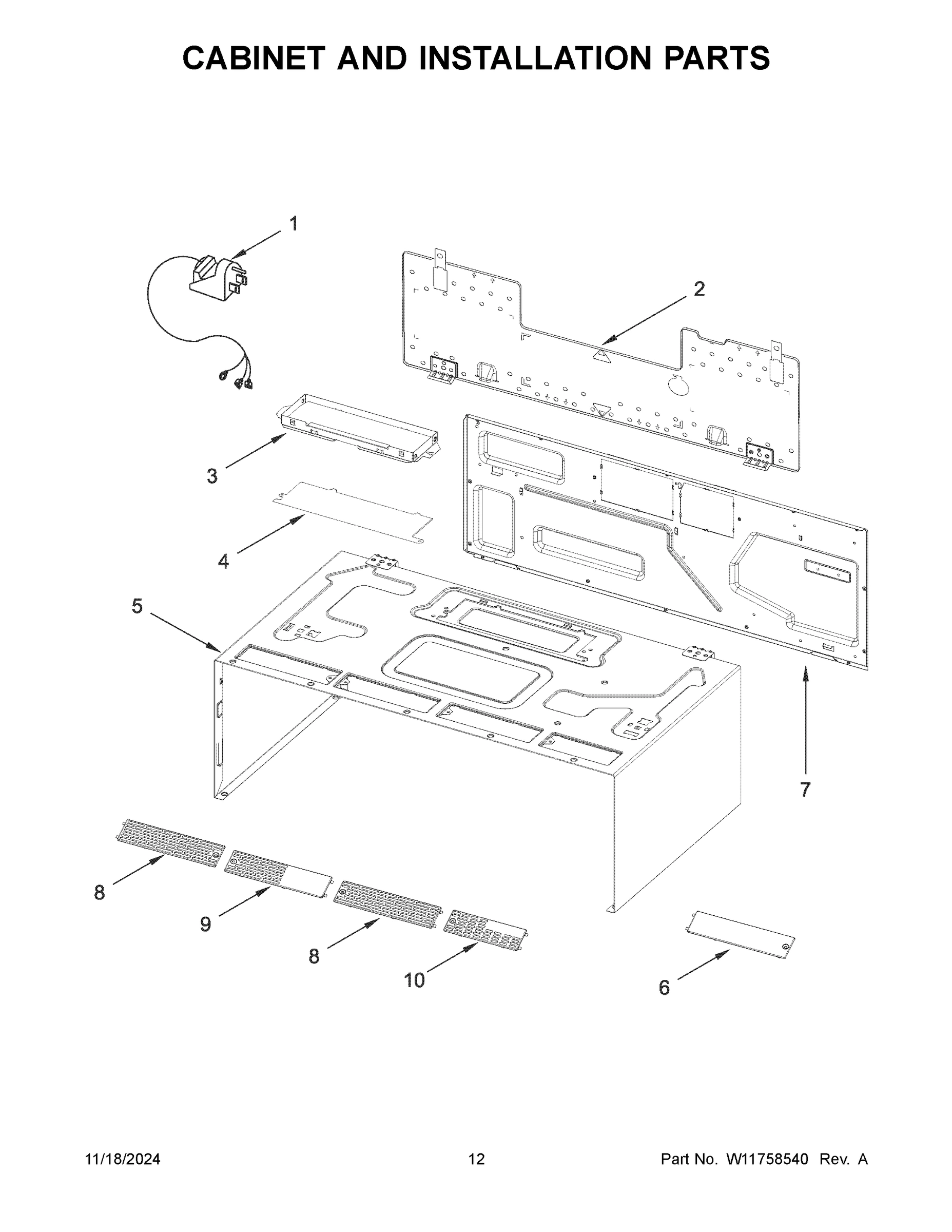 07 - CABINET AND INSTALLATION PARTS