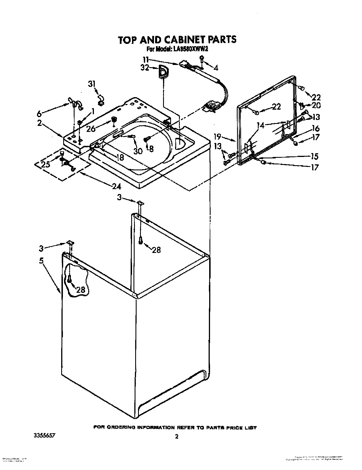 02 - TOP AND CABINET, LIT/OPTIONAL