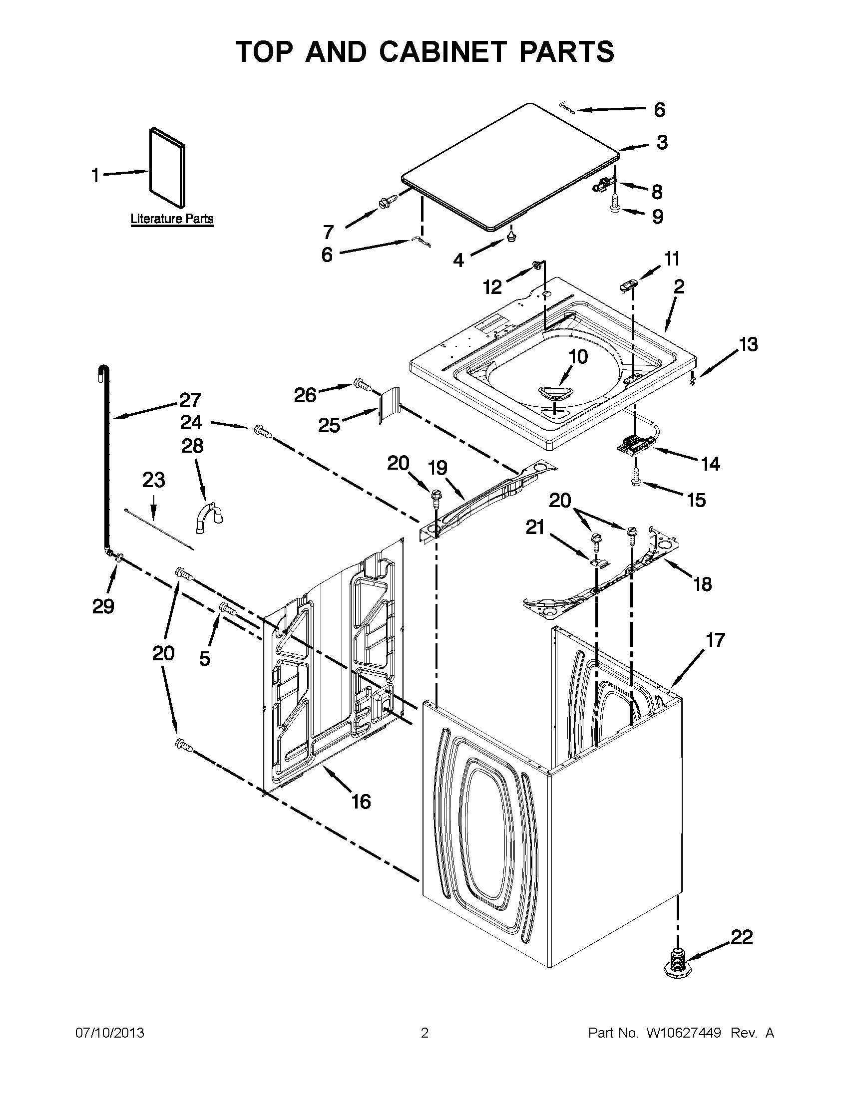 01 - TOP AND CABINET PARTS