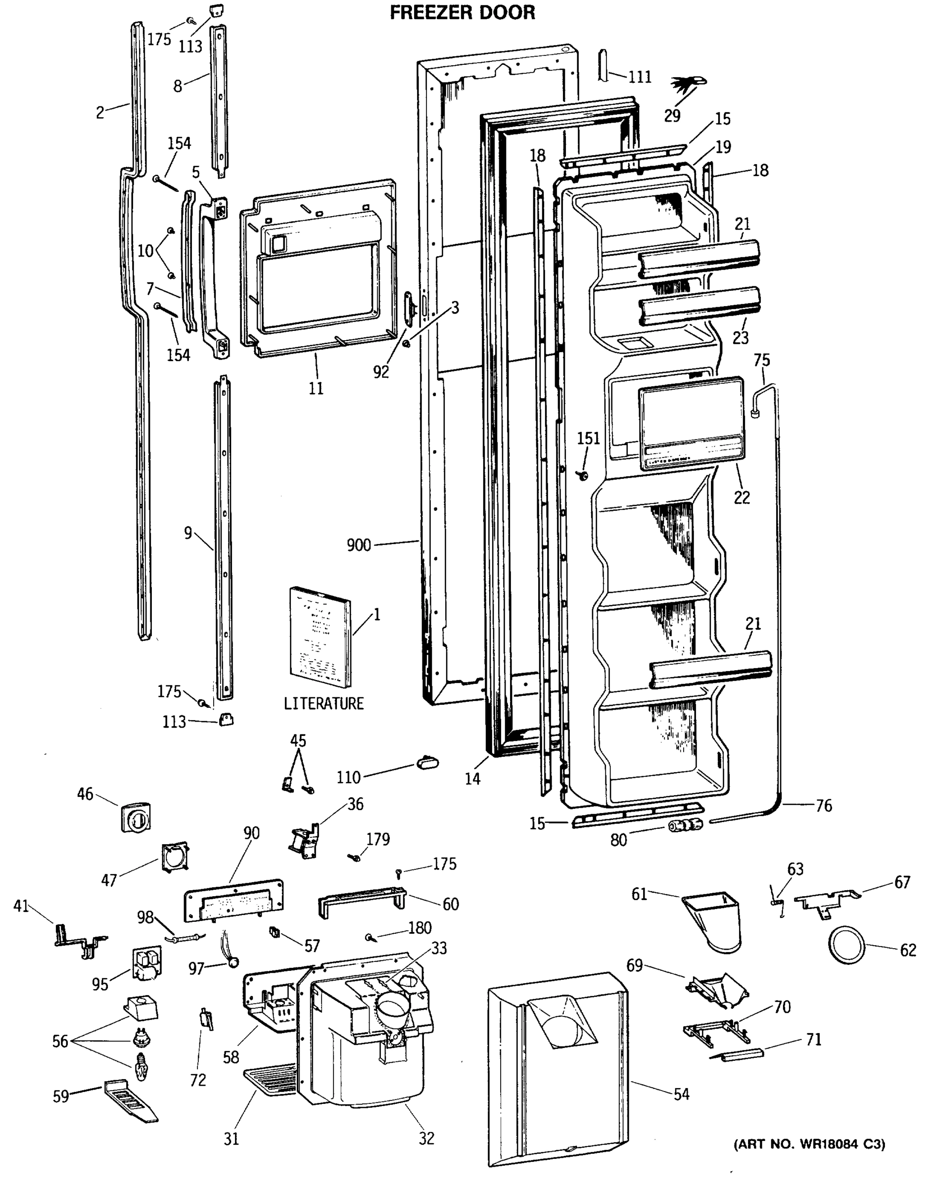 FREEZER DOOR
