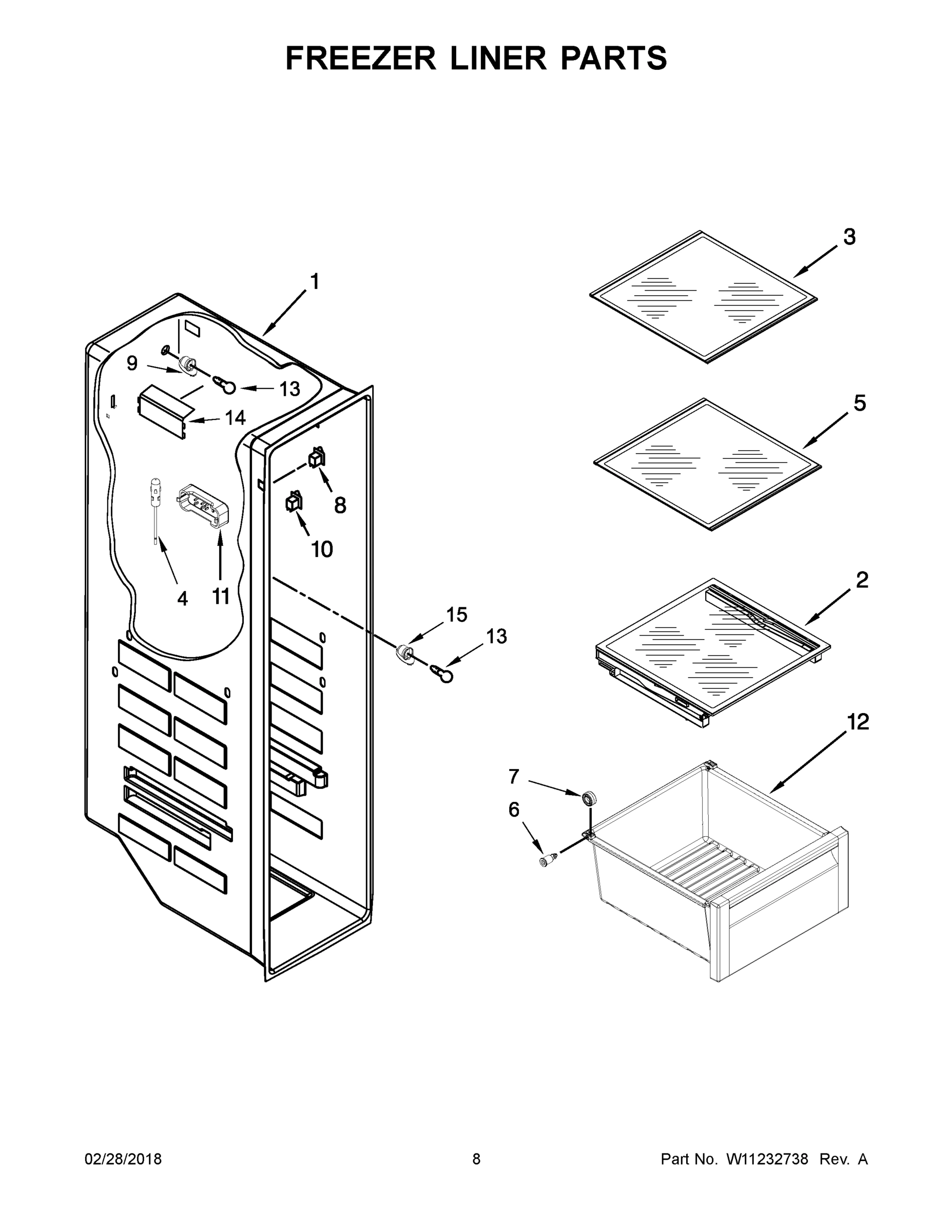 05 - FREEZER LINER PARTS