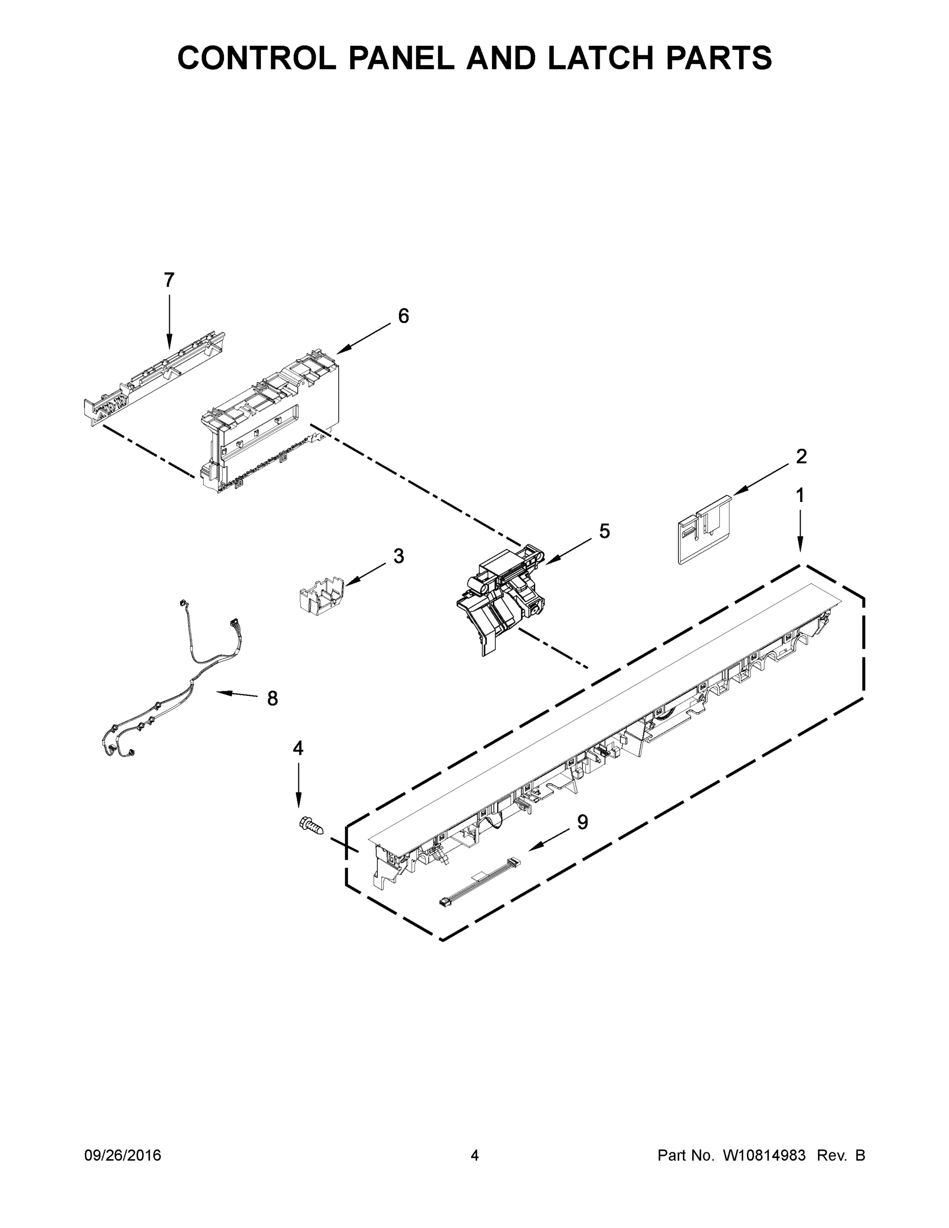 03 - CONTROL PANEL AND LATCH PARTS