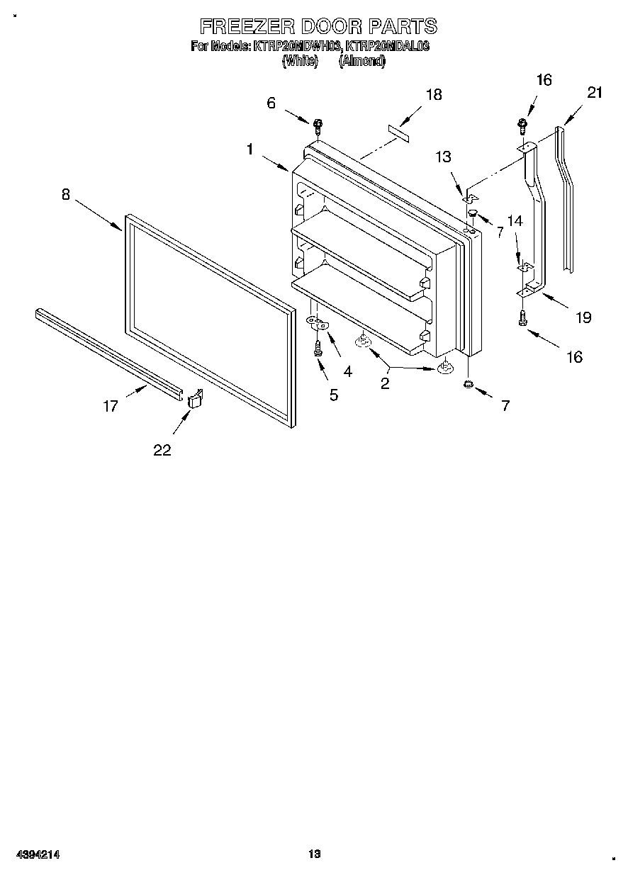 07 - FREEZER DOOR, LIT/OPTIONAL
