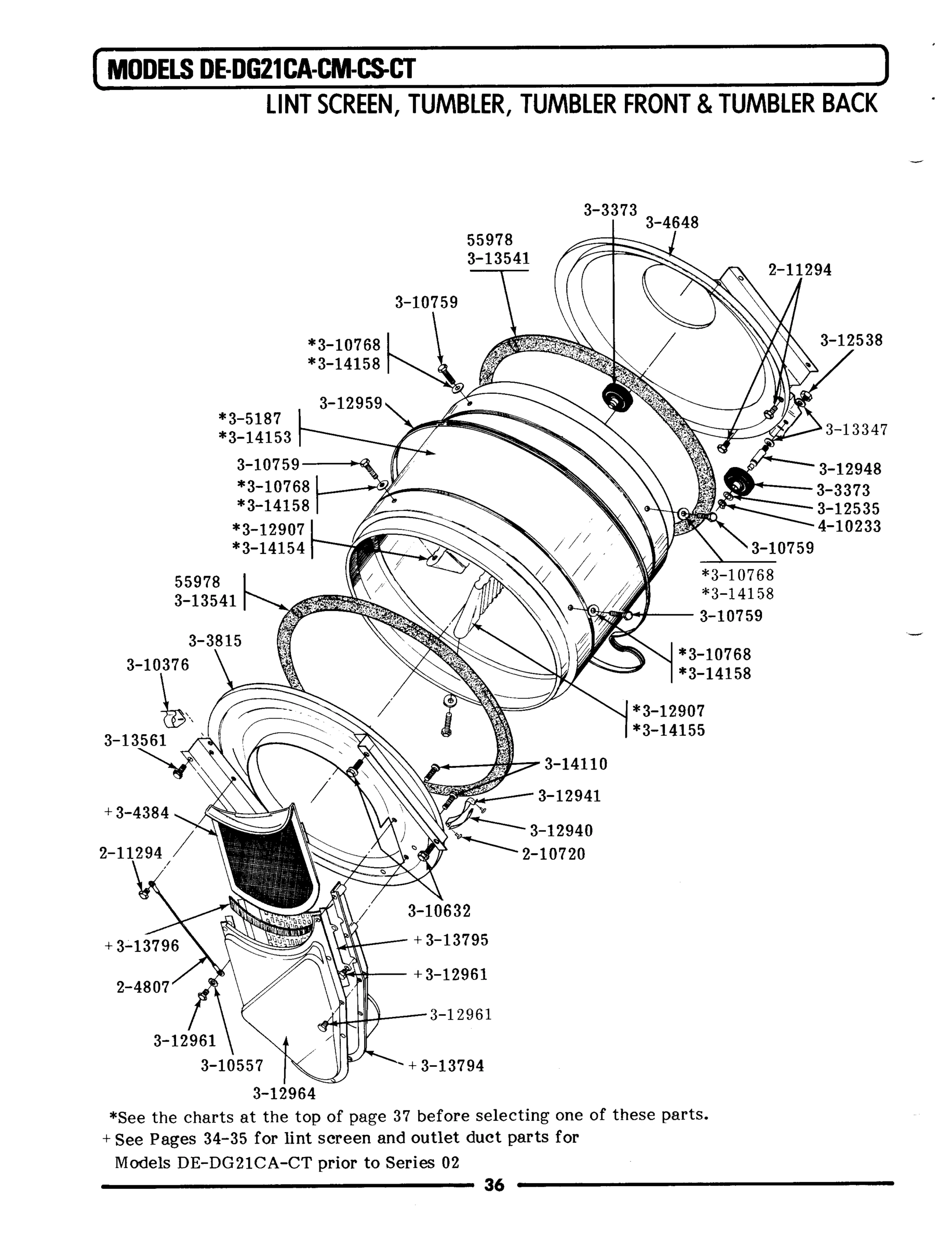 07 - LINT SCREEN, TUMBLER (FRONT & BACK)