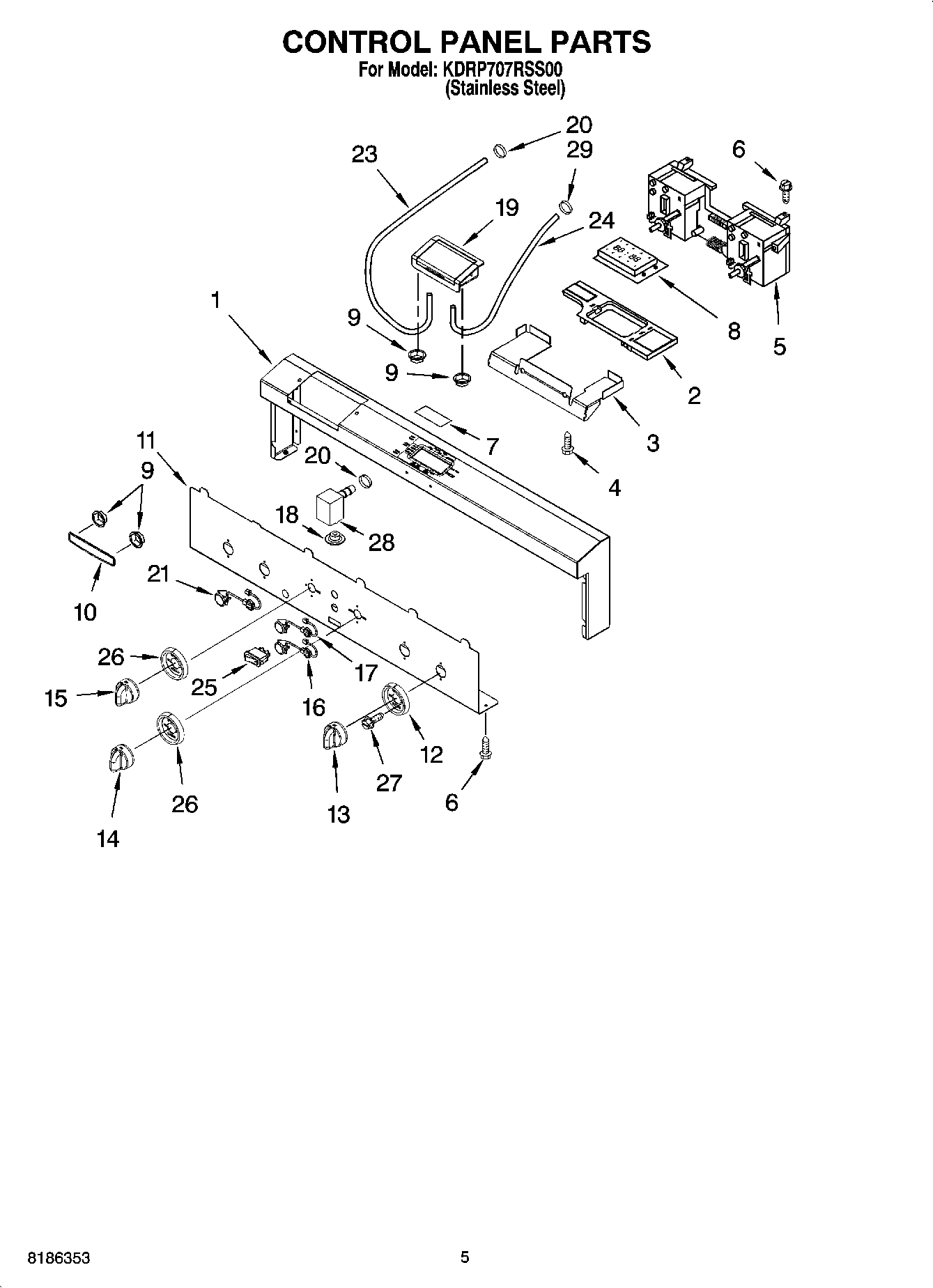 04 - CONTROL PANEL PARTS