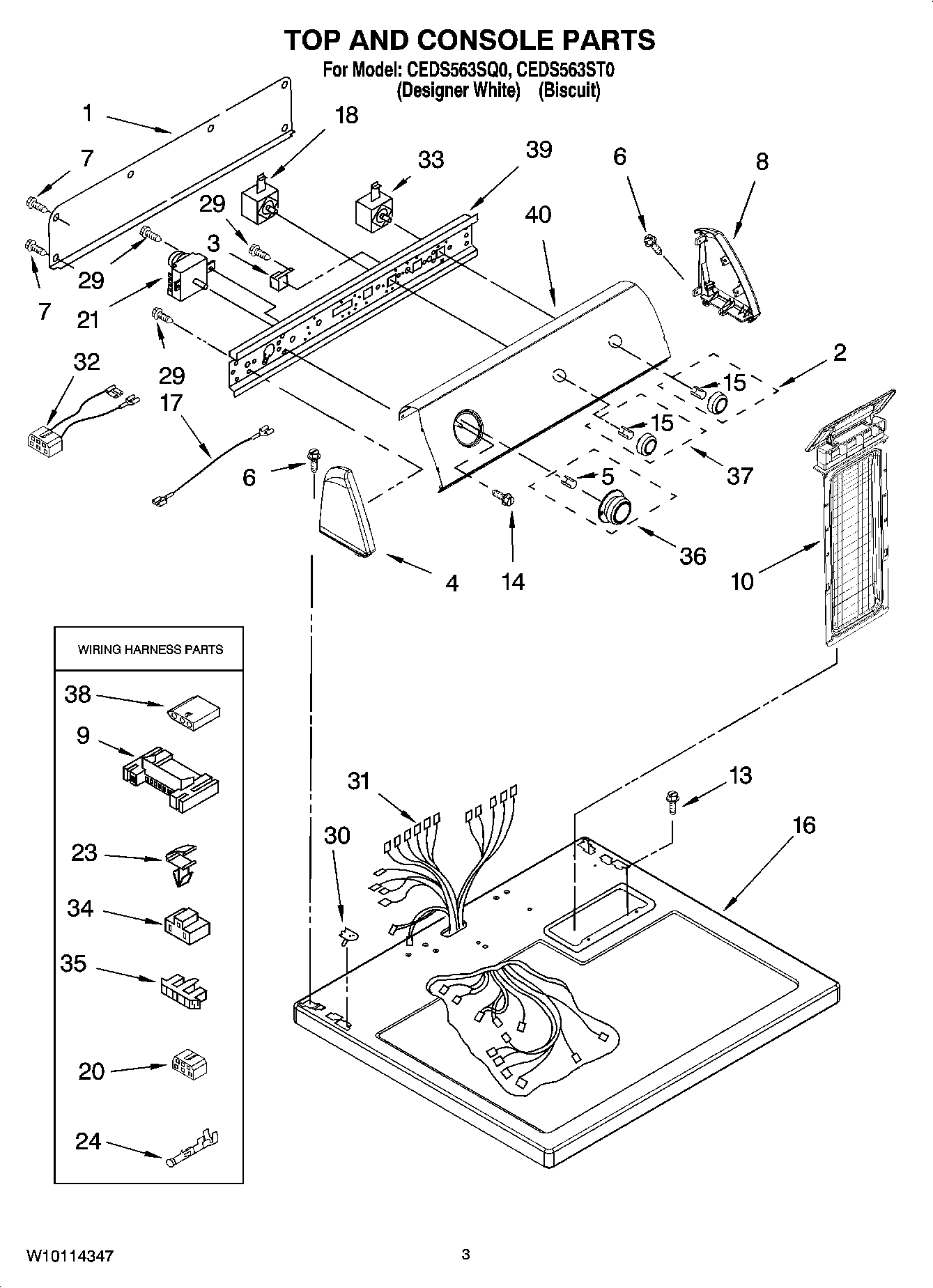 02 - TOP AND CONSOLE PARTS