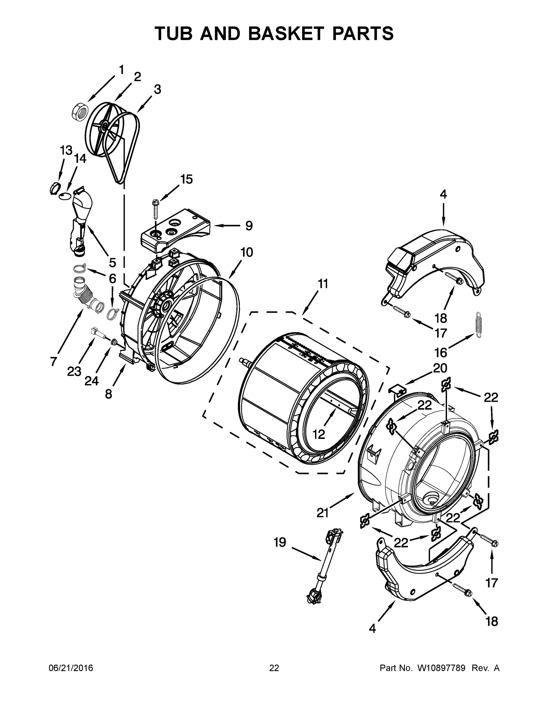 12 - TUB AND BASKET PARTS