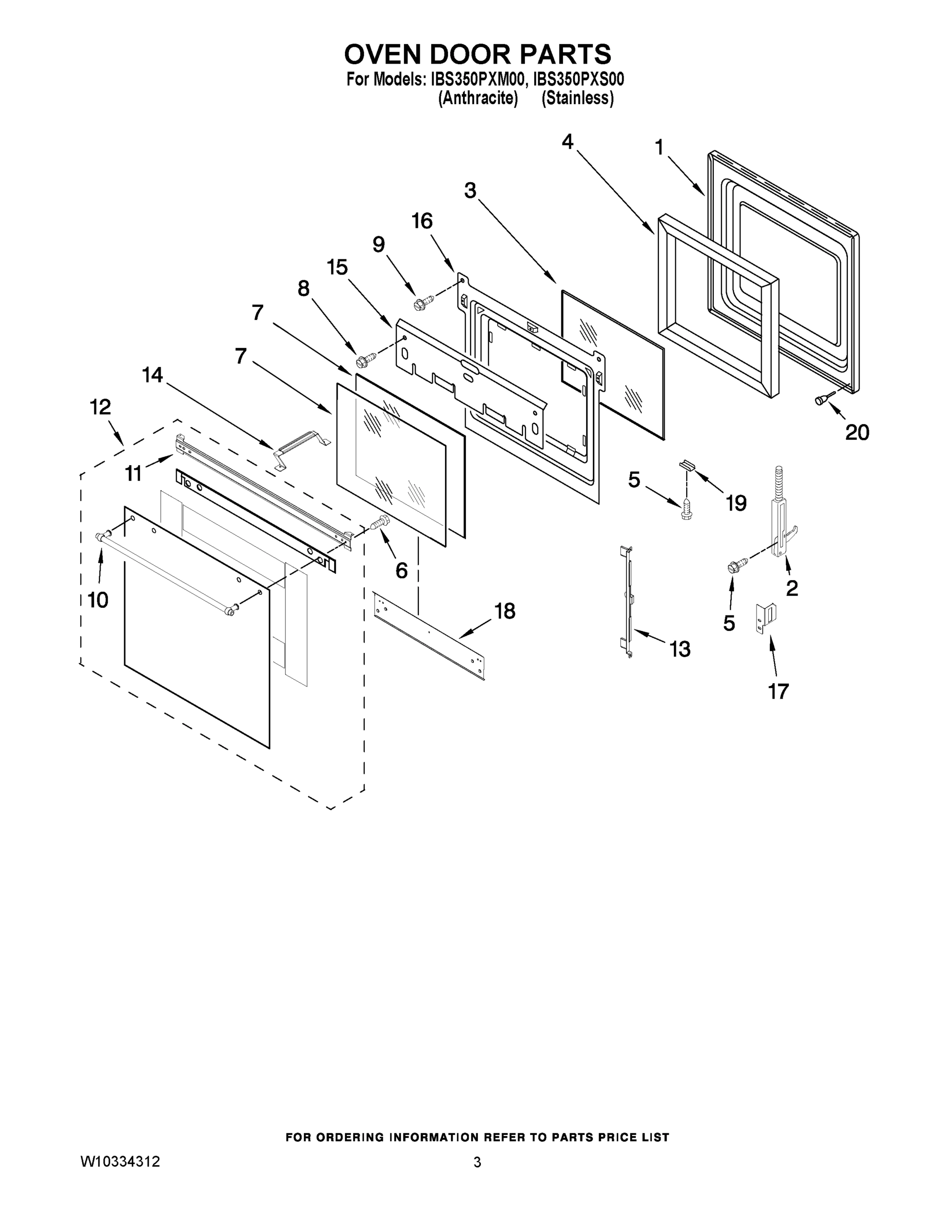 02 - OVEN DOOR PARTS