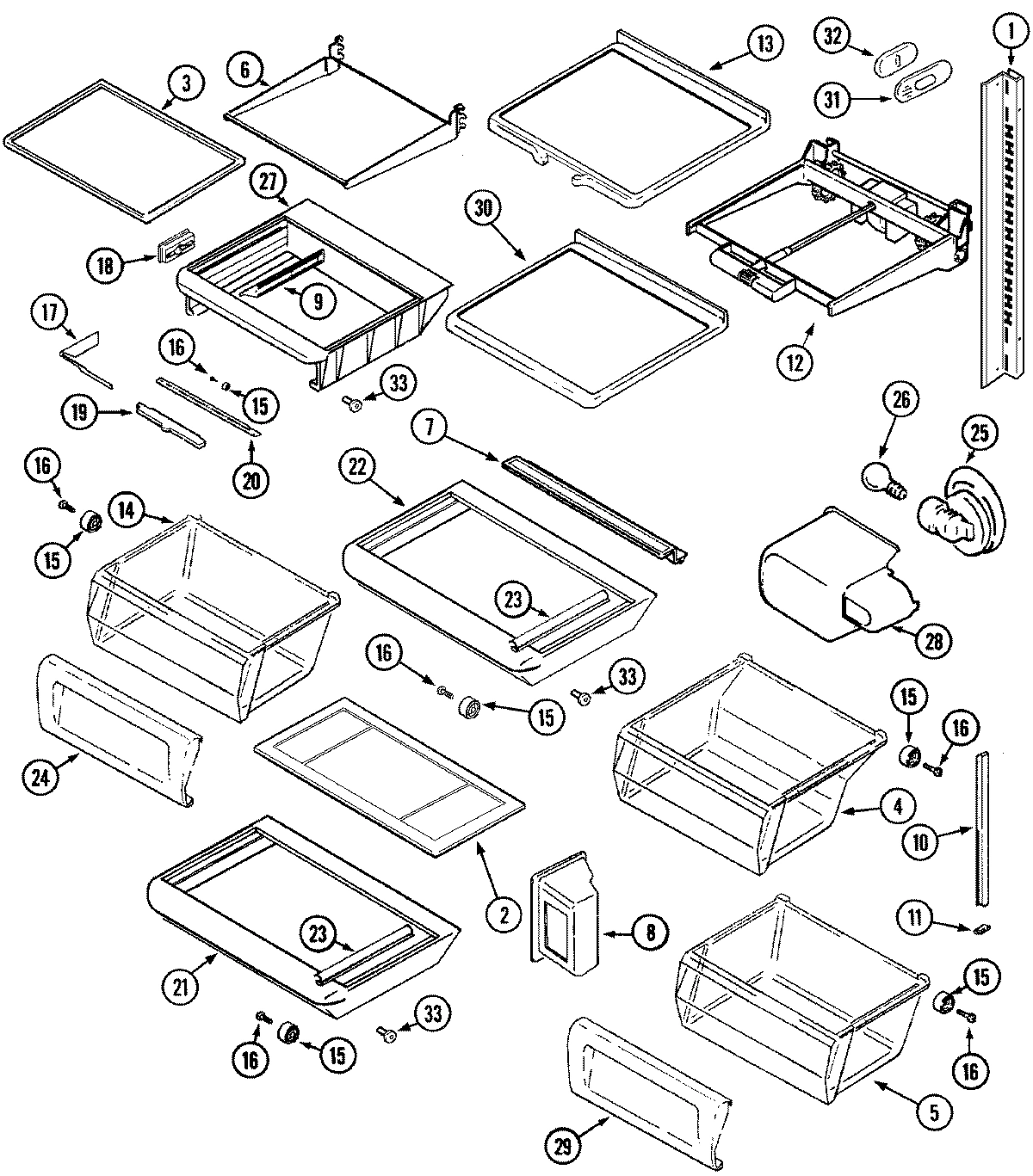 11 - SHELVES & ACCESSORIES (JCD2389DTB/W)