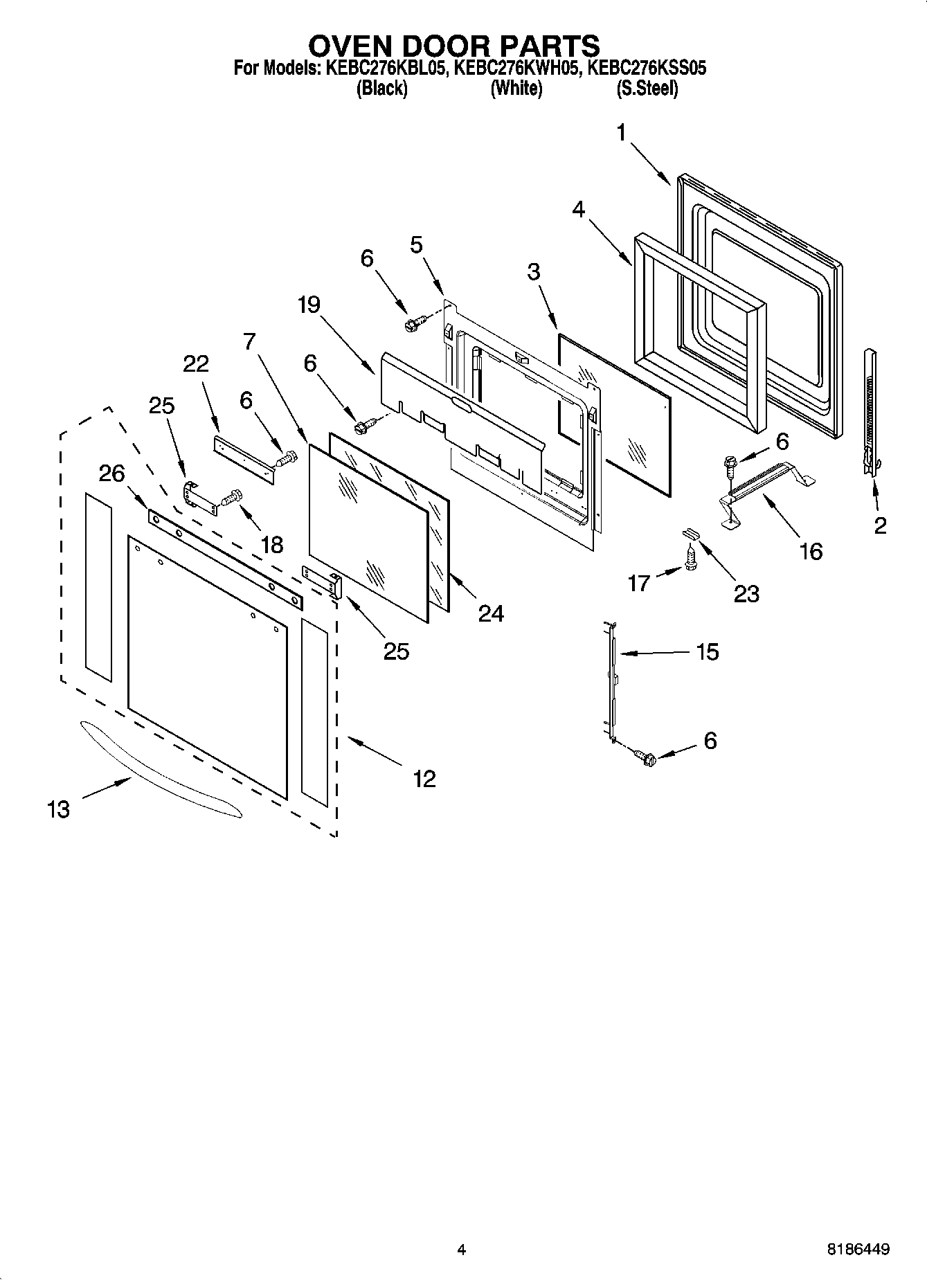 03 - OVEN DOOR PARTS