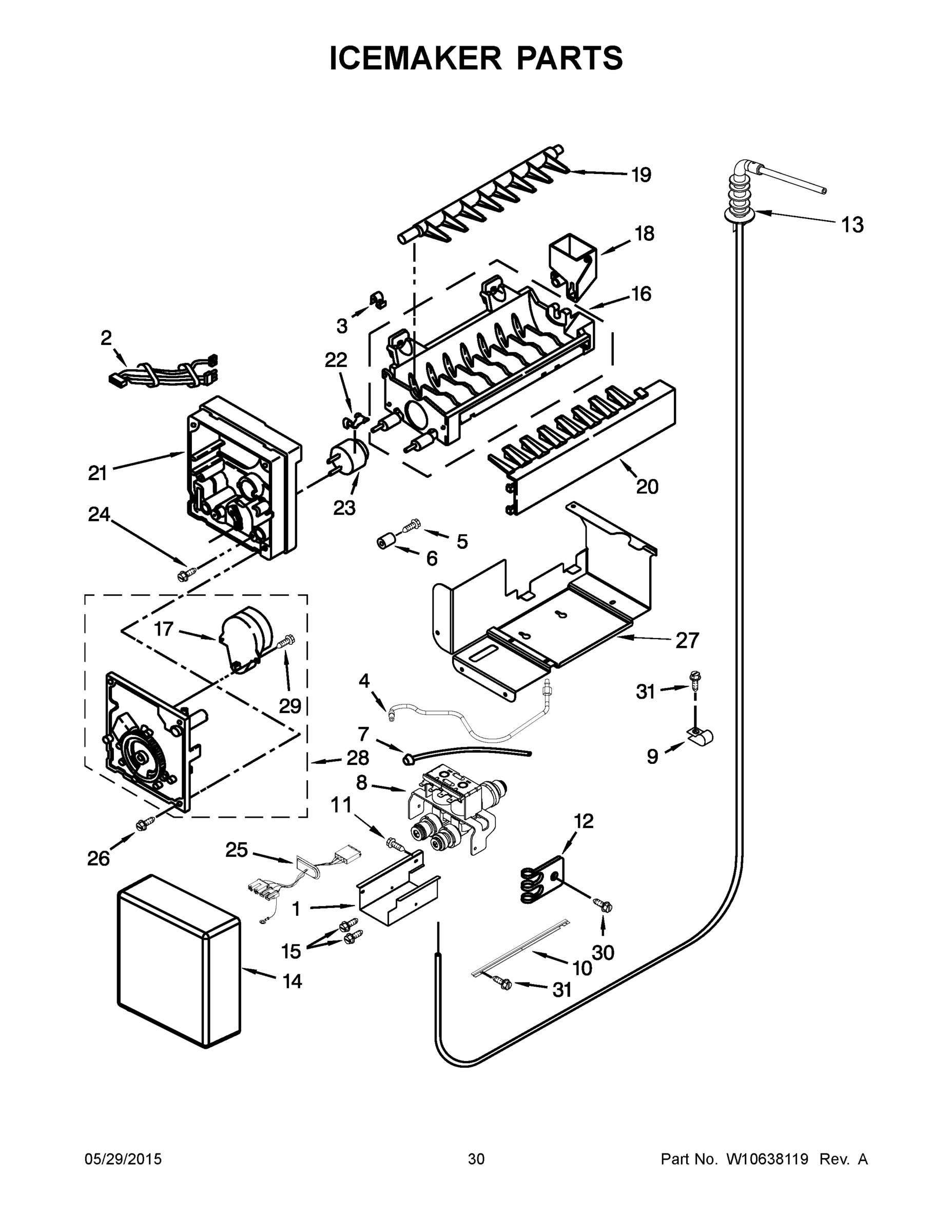 16 - ICEMAKER PARTS