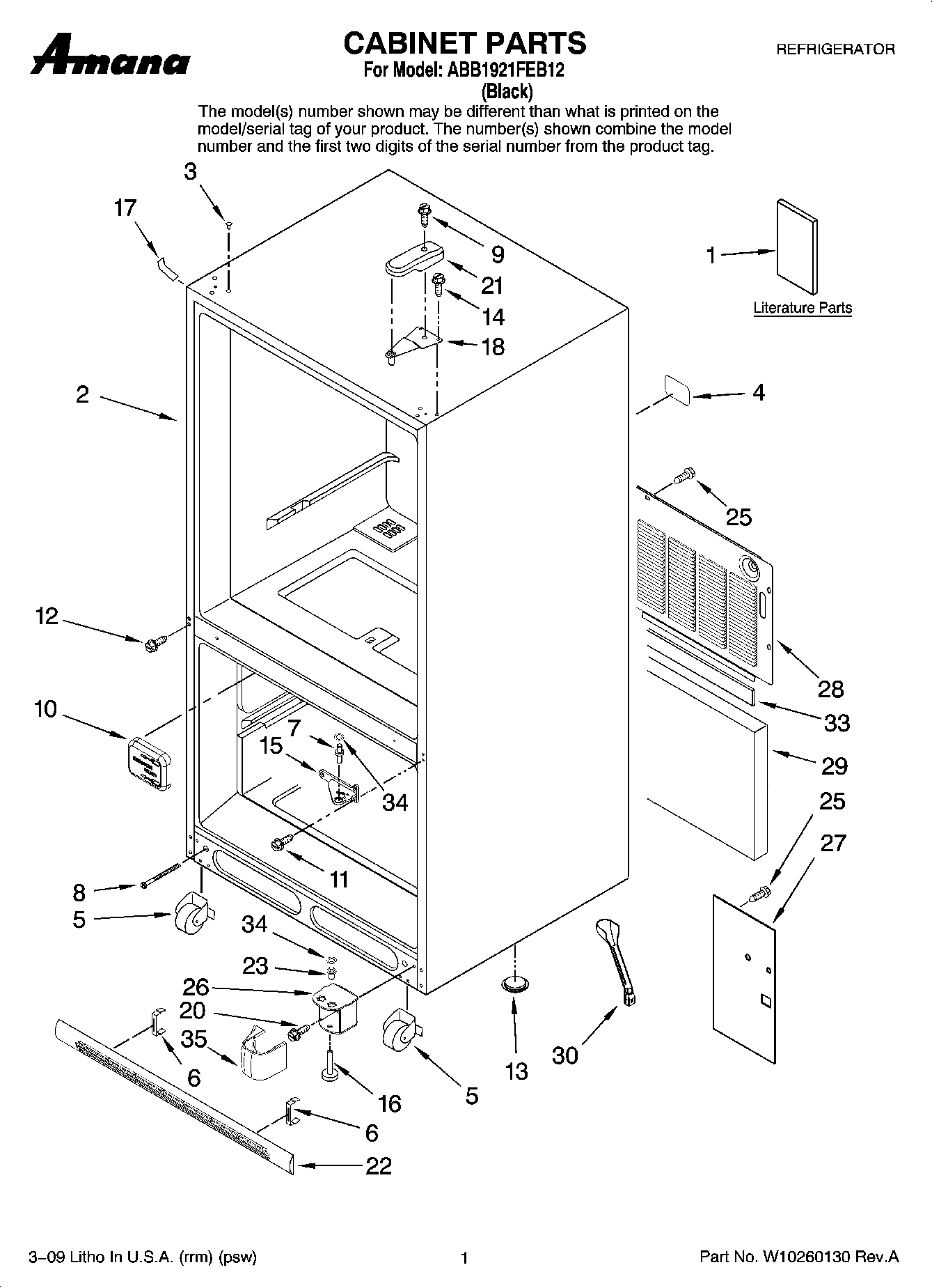 01 - CABINET PARTS