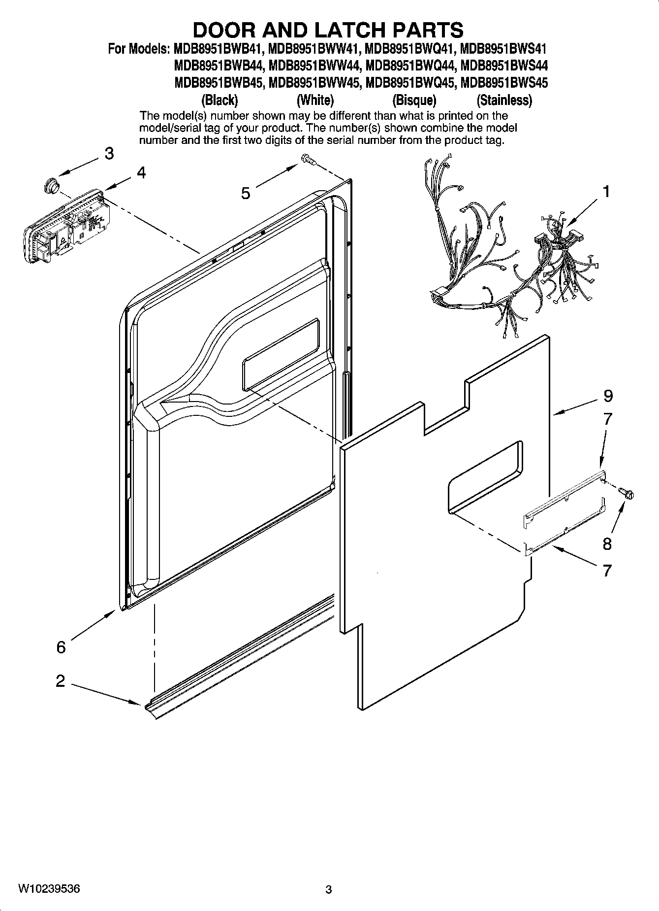 03 - DOOR AND LATCH PARTS
