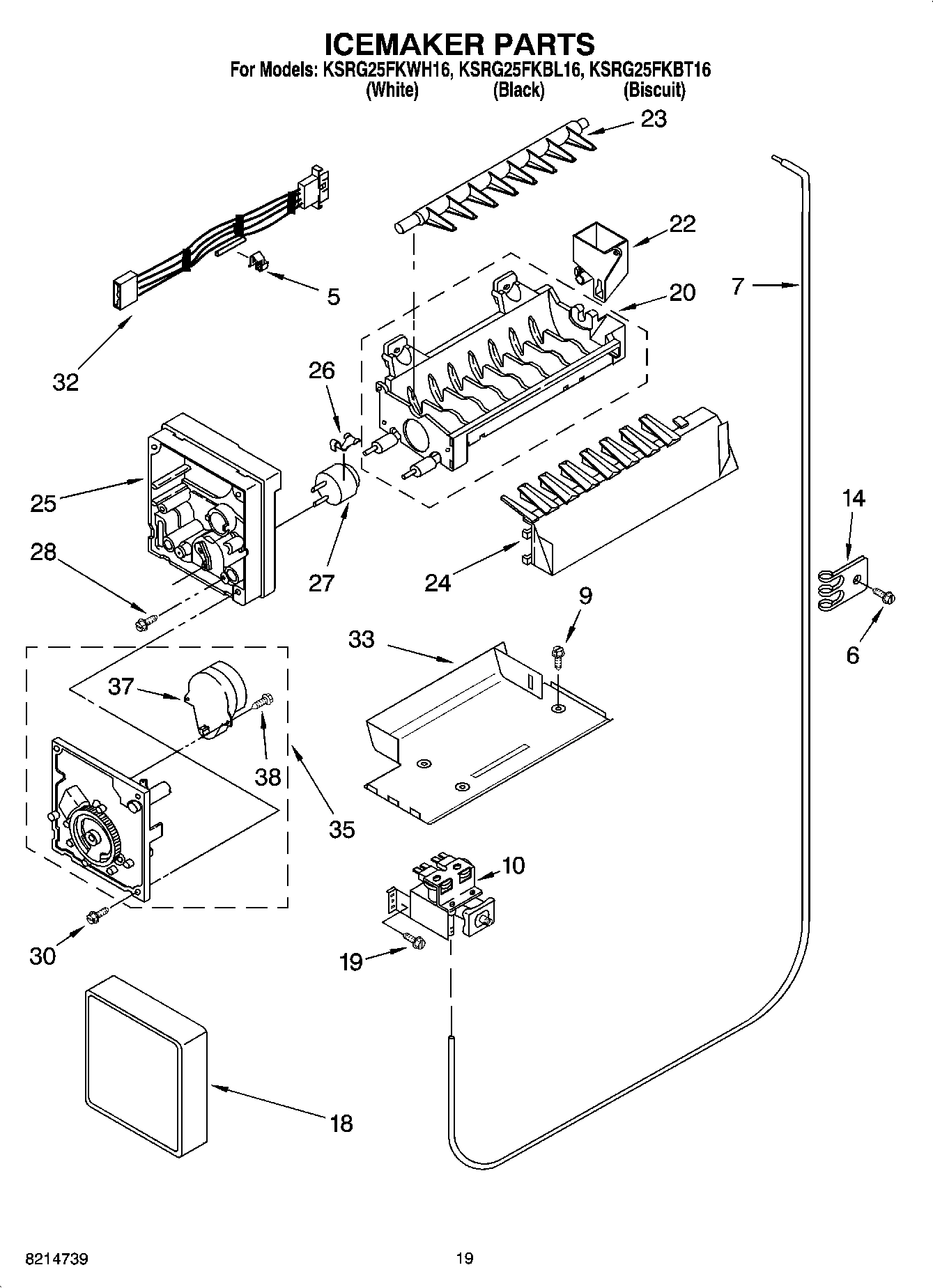 12 - ICEMAKER PARTS, OPTIONAL PARTS (NOT INCLUDED)