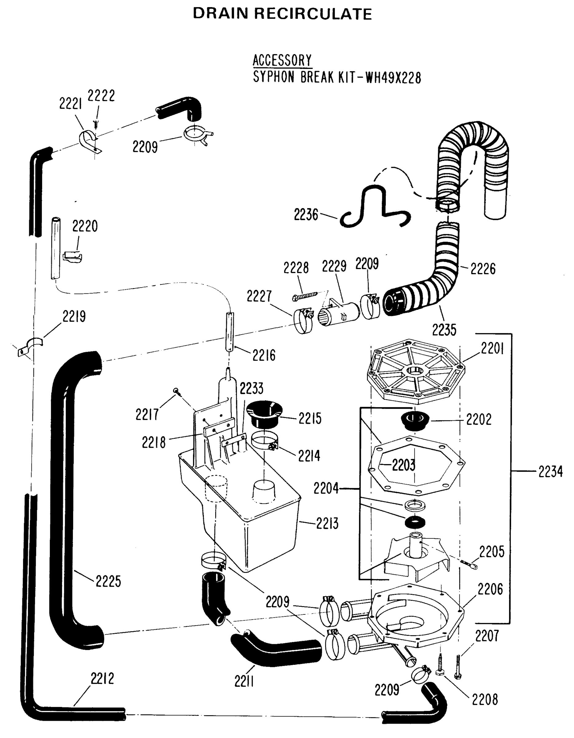 DRAIN RECIRCULATE