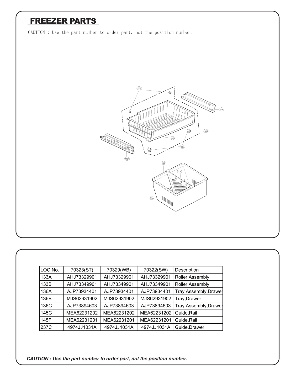 FREEZER PARTS