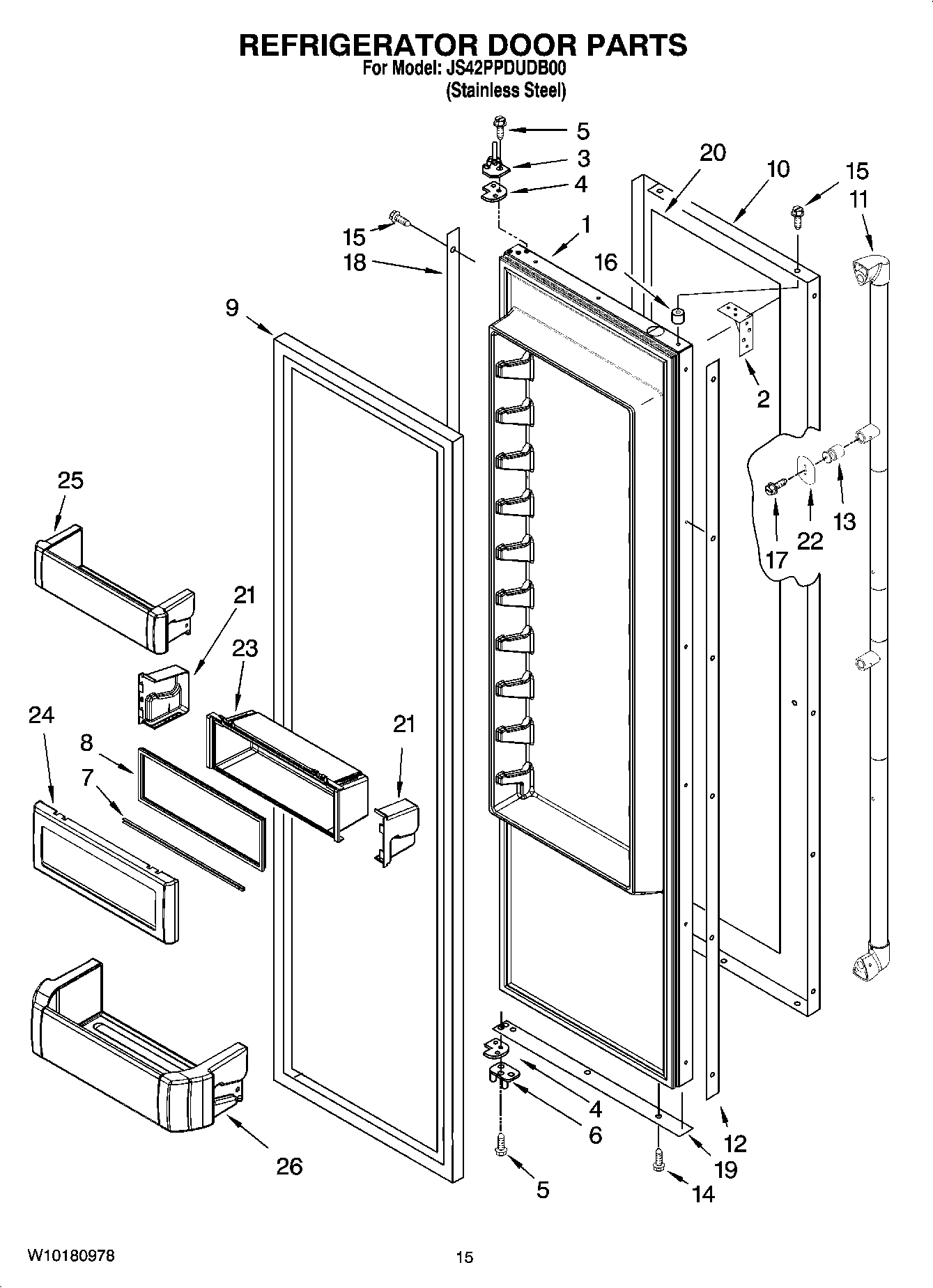 10 - REFRIGERATOR DOOR PARTS