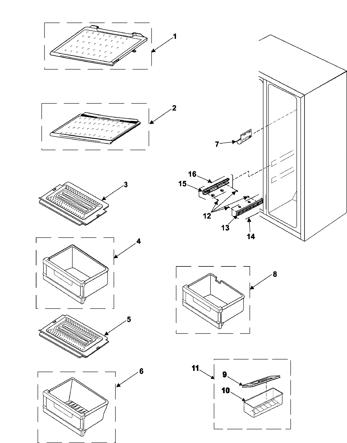 12 - REFRIGERATOR SHELVES