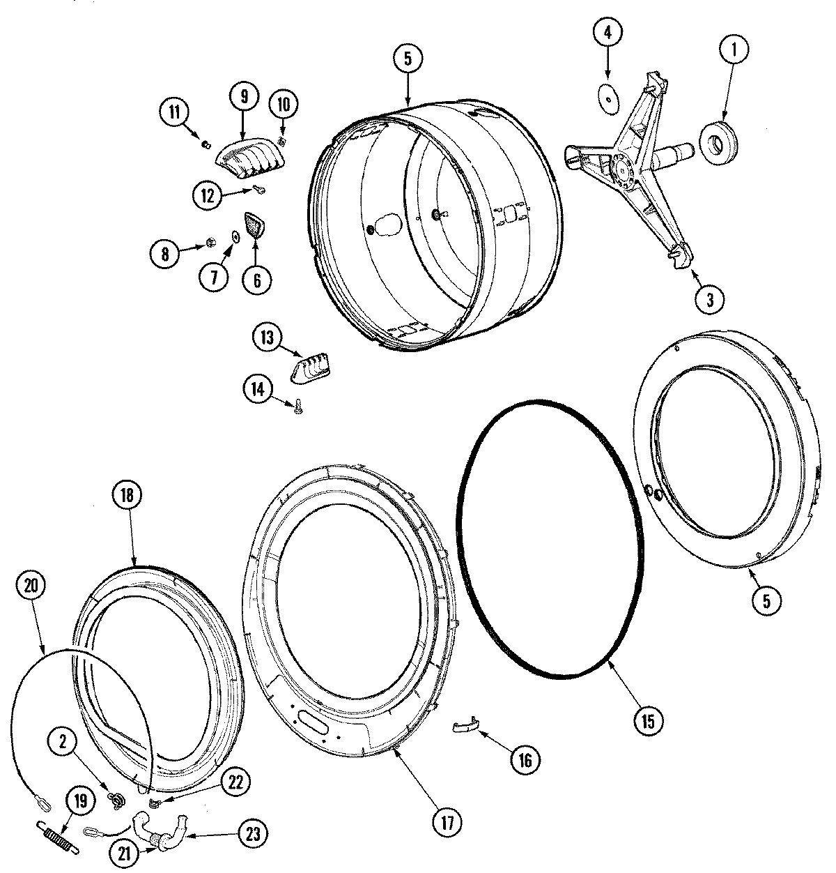 06 - SPINNER ASSY & OUTER TUB COVER