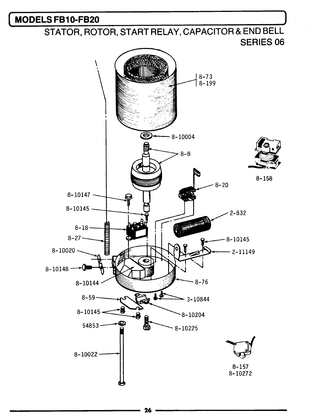 15 - STATR,ROTOR,RELAY,CPTR,BELL (FB10,FB20)