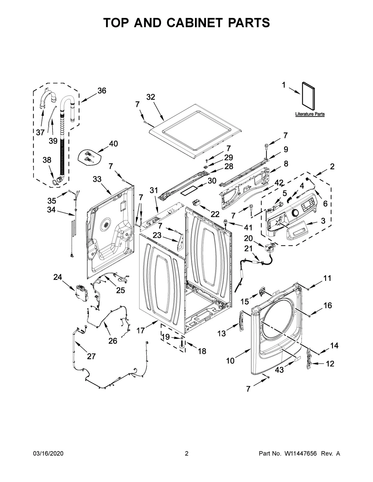02 - TOP AND CABINET PARTS