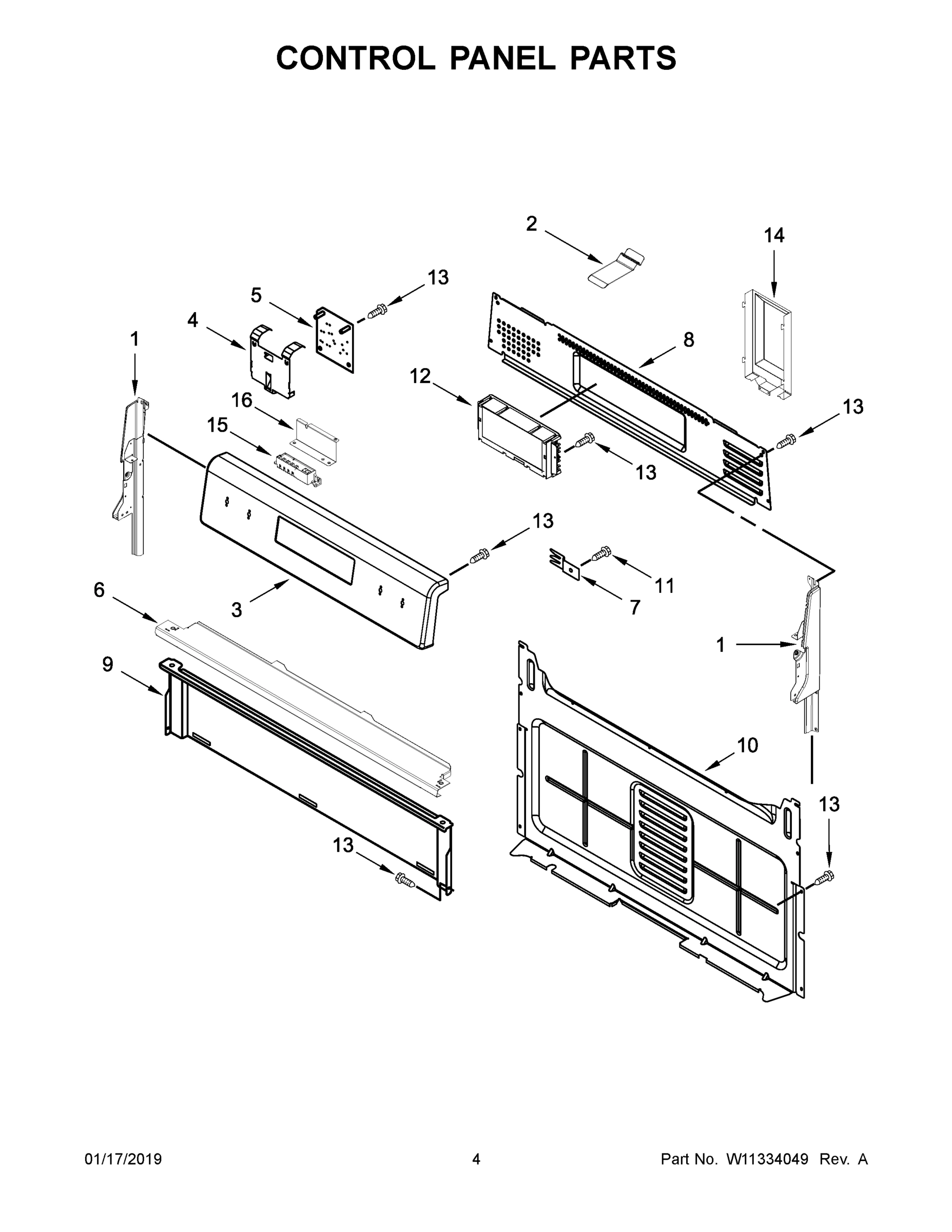 03 - CONTROL PANEL PARTS