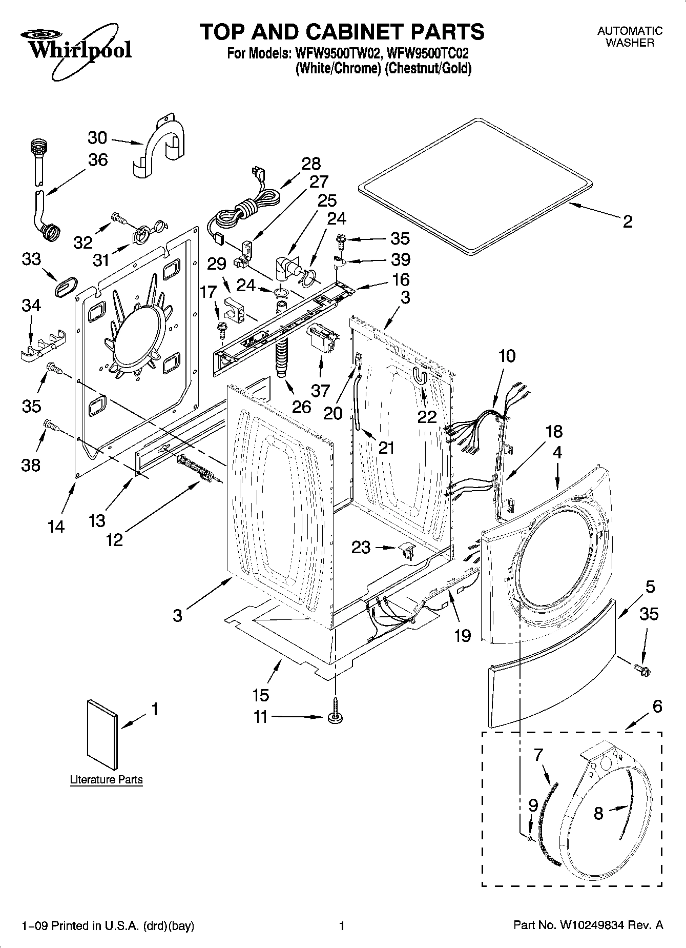 01 - TOP AND CABINET PARTS
