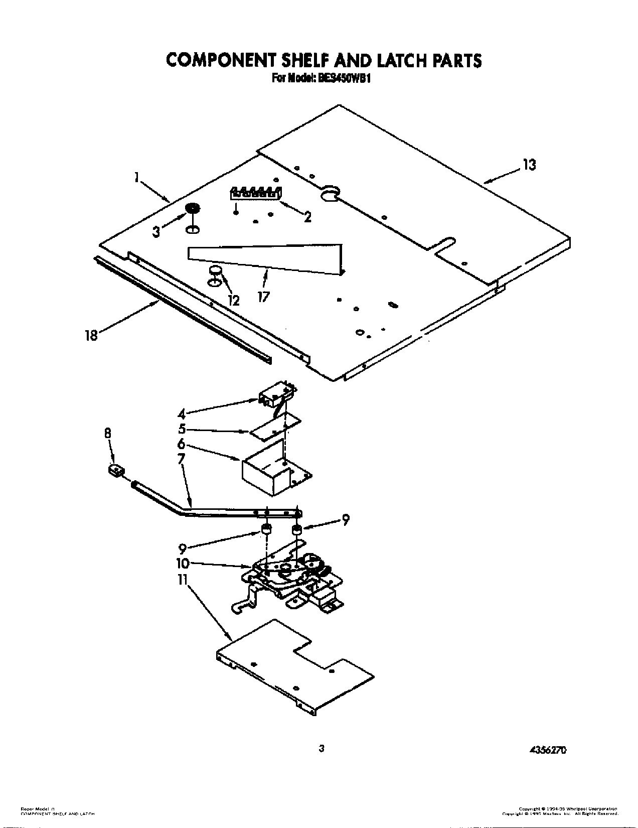 03 - COMPONENT SHELF AND LATCH