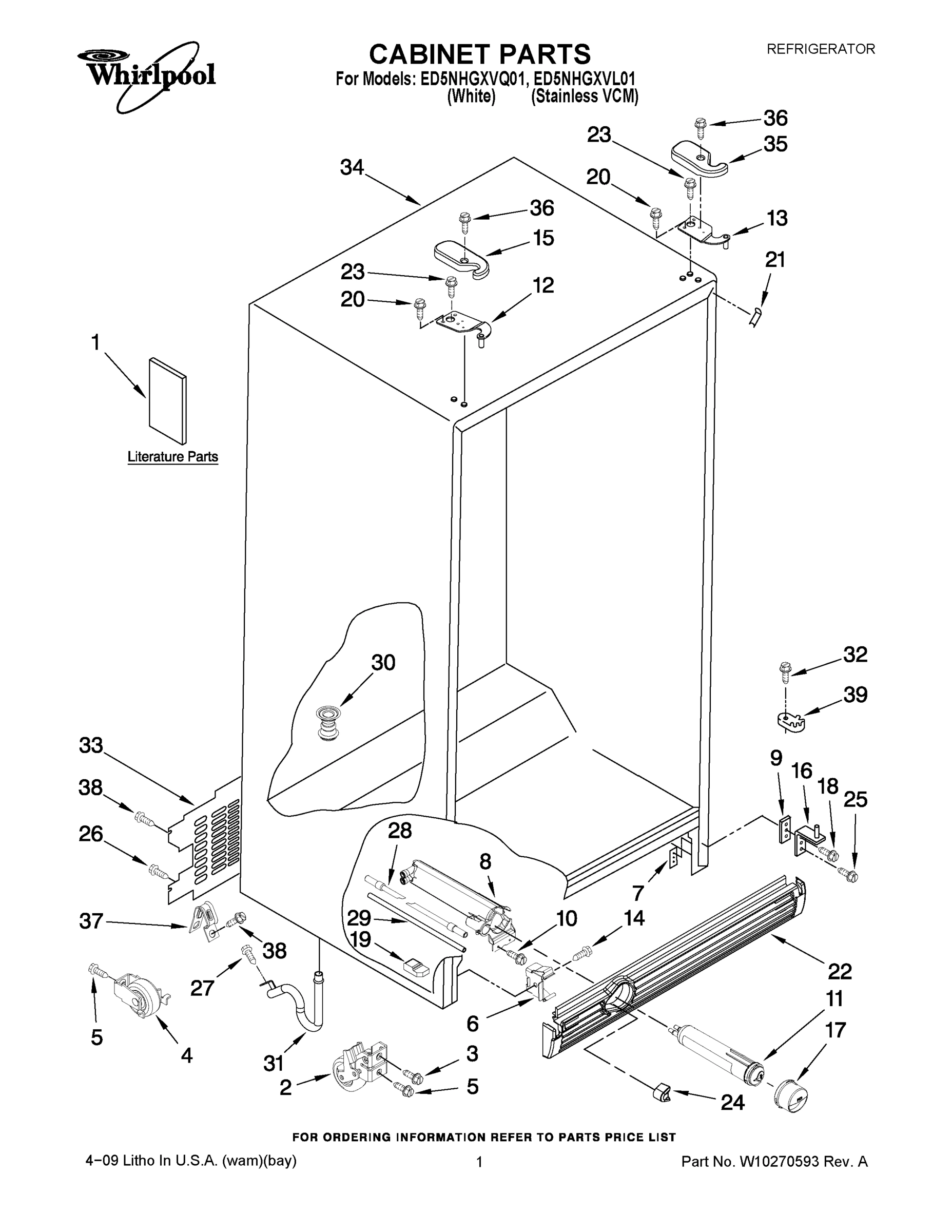 01 - CABINET PARTS