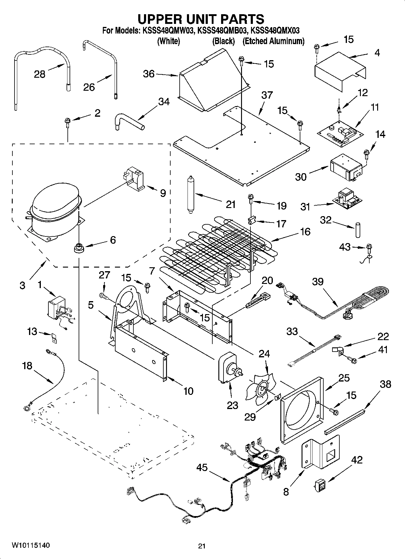 13 - UPPER UNIT PARTS