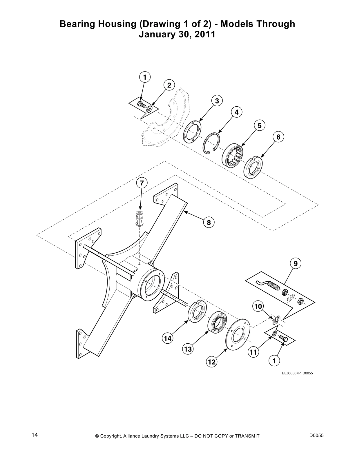 Bearing Housing (Drawing 1 of 2) - Models Through
January 30, 2011