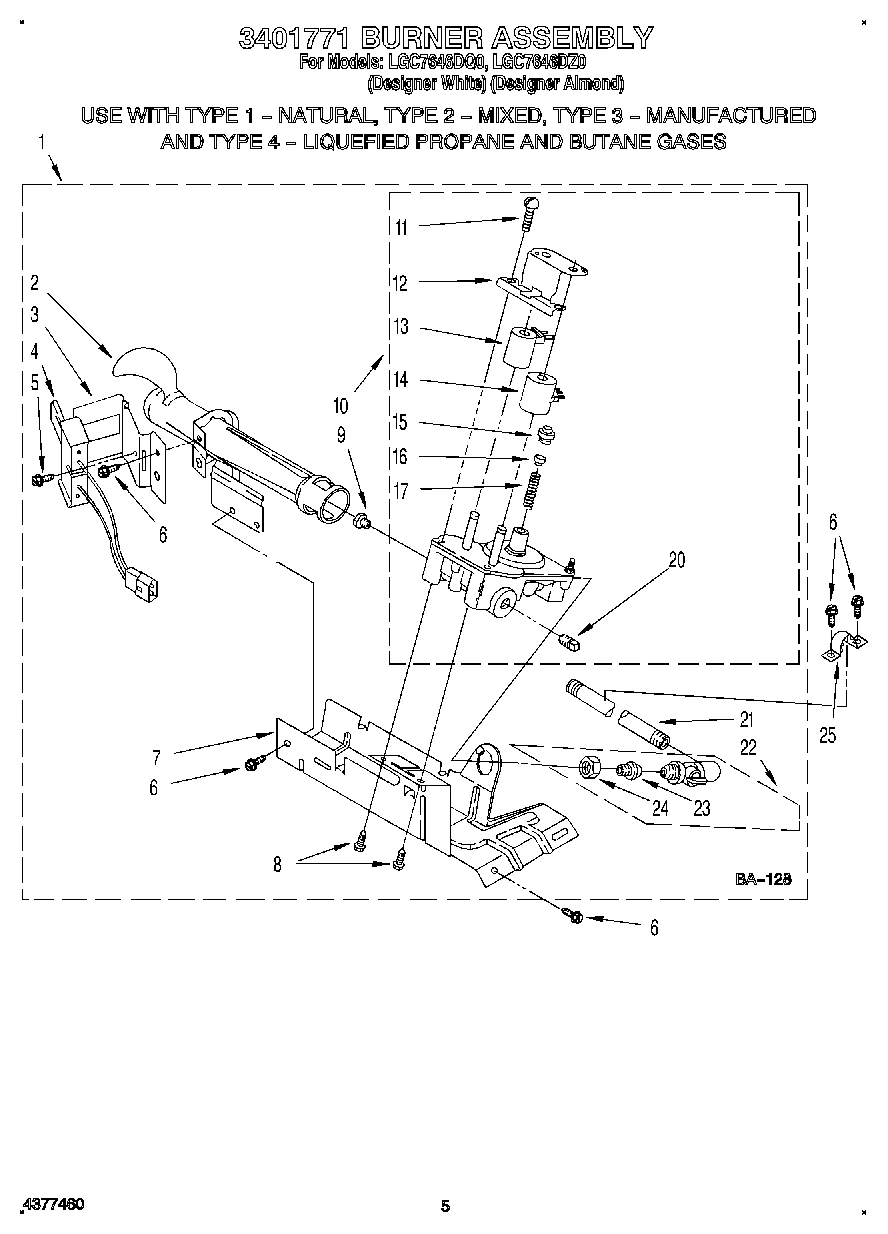 03 - 3401771 BURNER ASSEMBLY