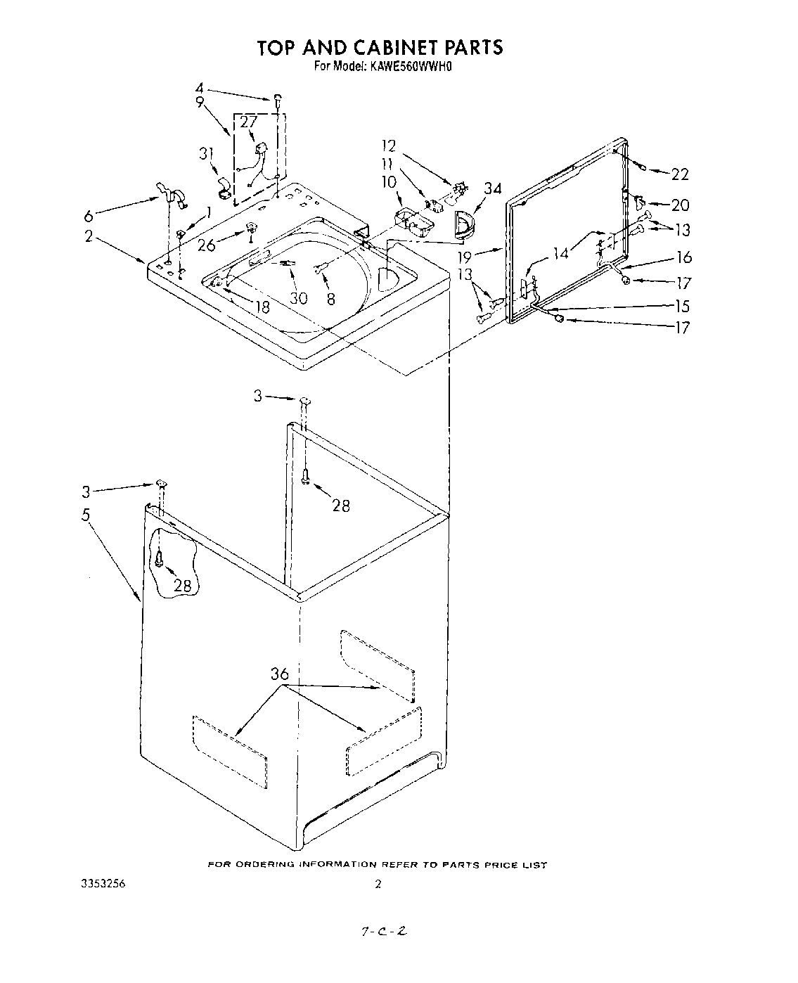 02 - TOP AND CABINET , LITERATURE AND OPTIONAL