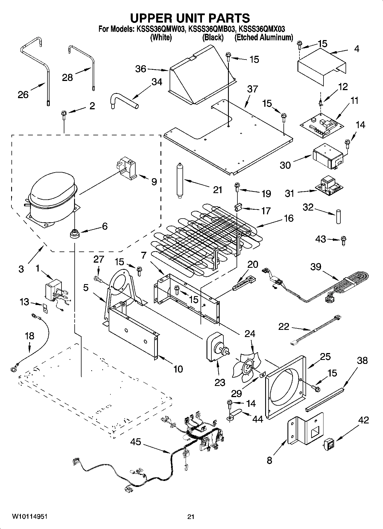 13 - UPPER UNIT PARTS