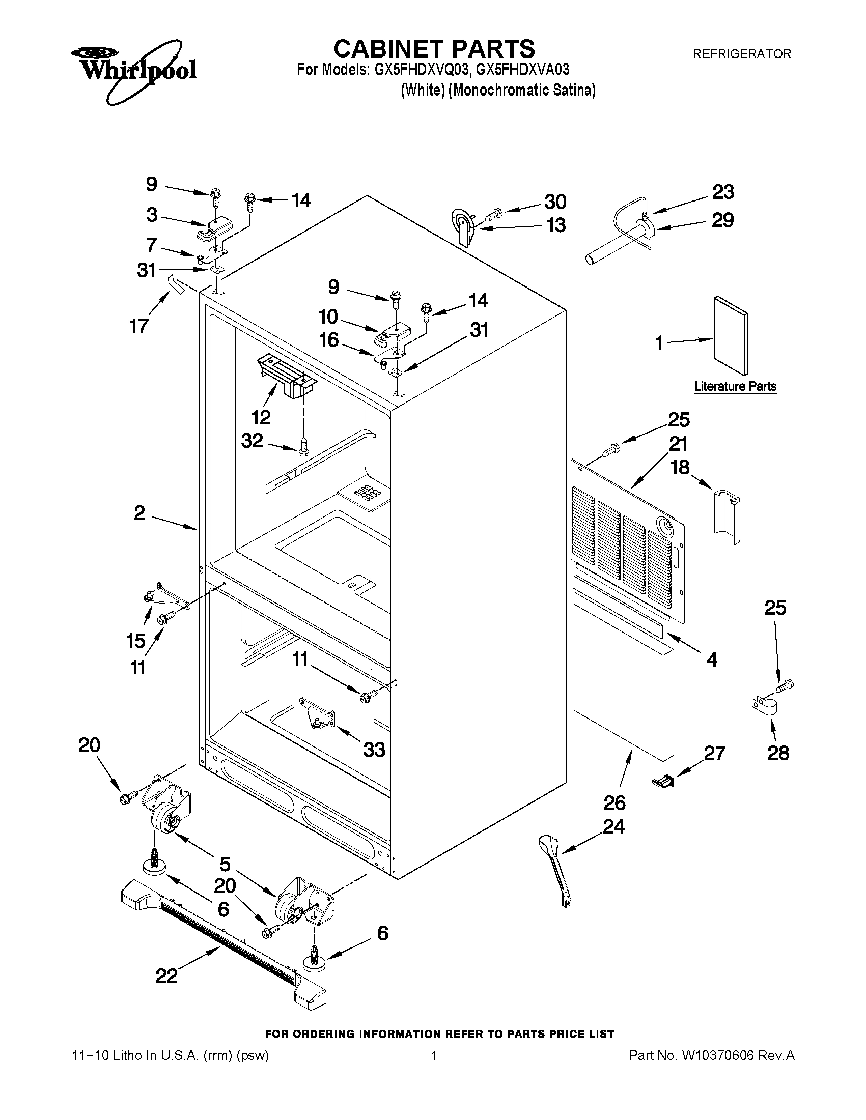 01 - CABINET PARTS