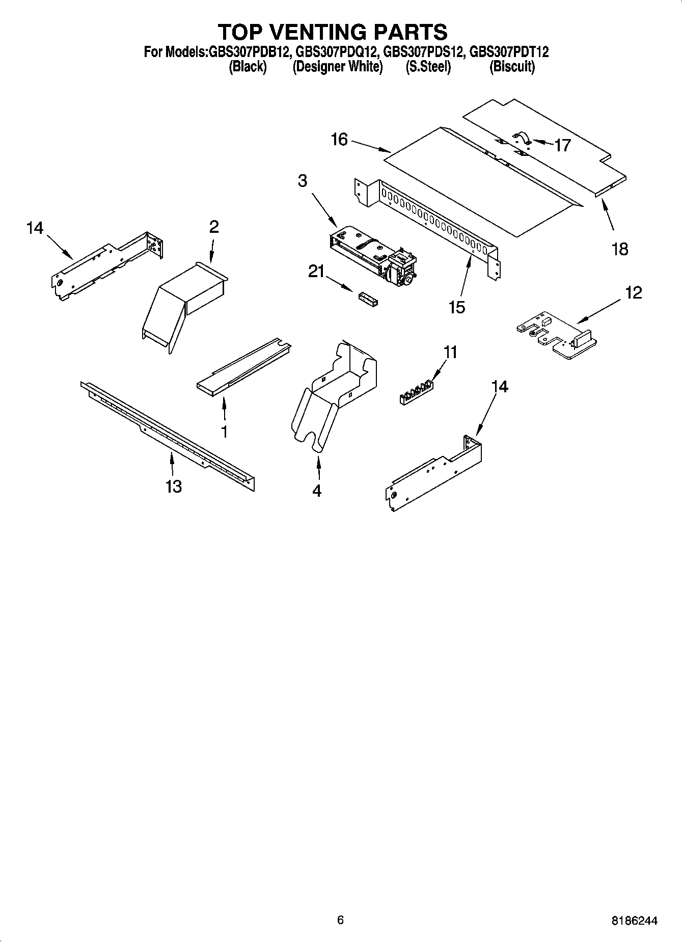 05 - TOP VENTING PARTS, OPTIONAL PARTS