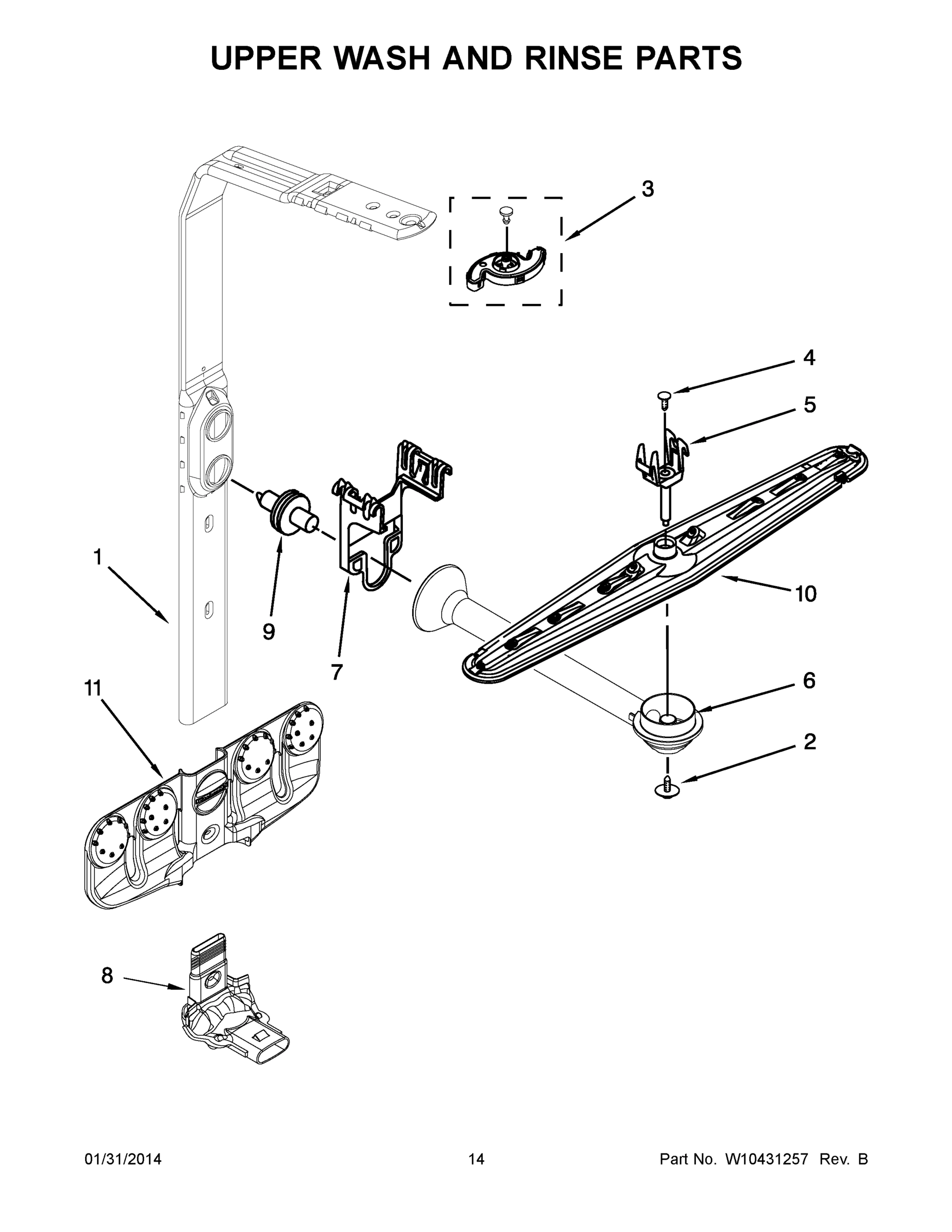 08 - UPPER WASH AND RINSE PARTS