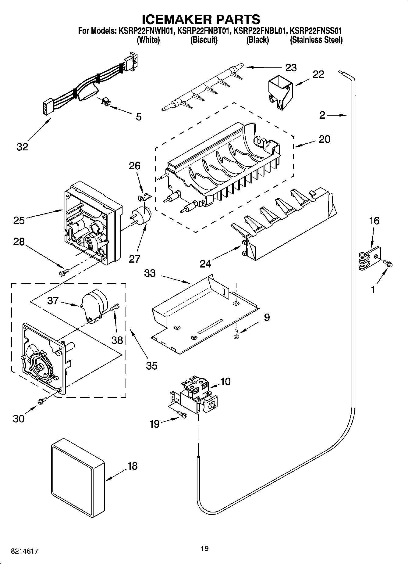 11 - ICEMAKER PARTS, OPTIONAL PARTS