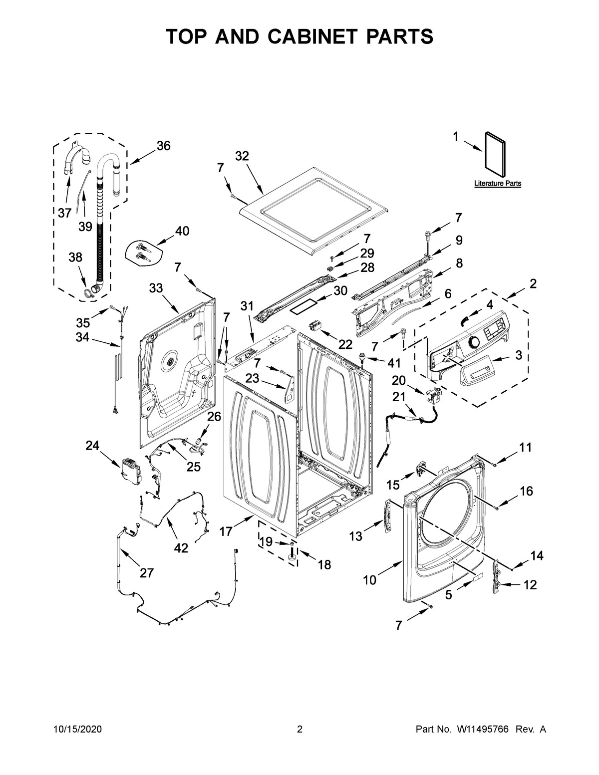 02 - TOP AND CABINET PARTS
