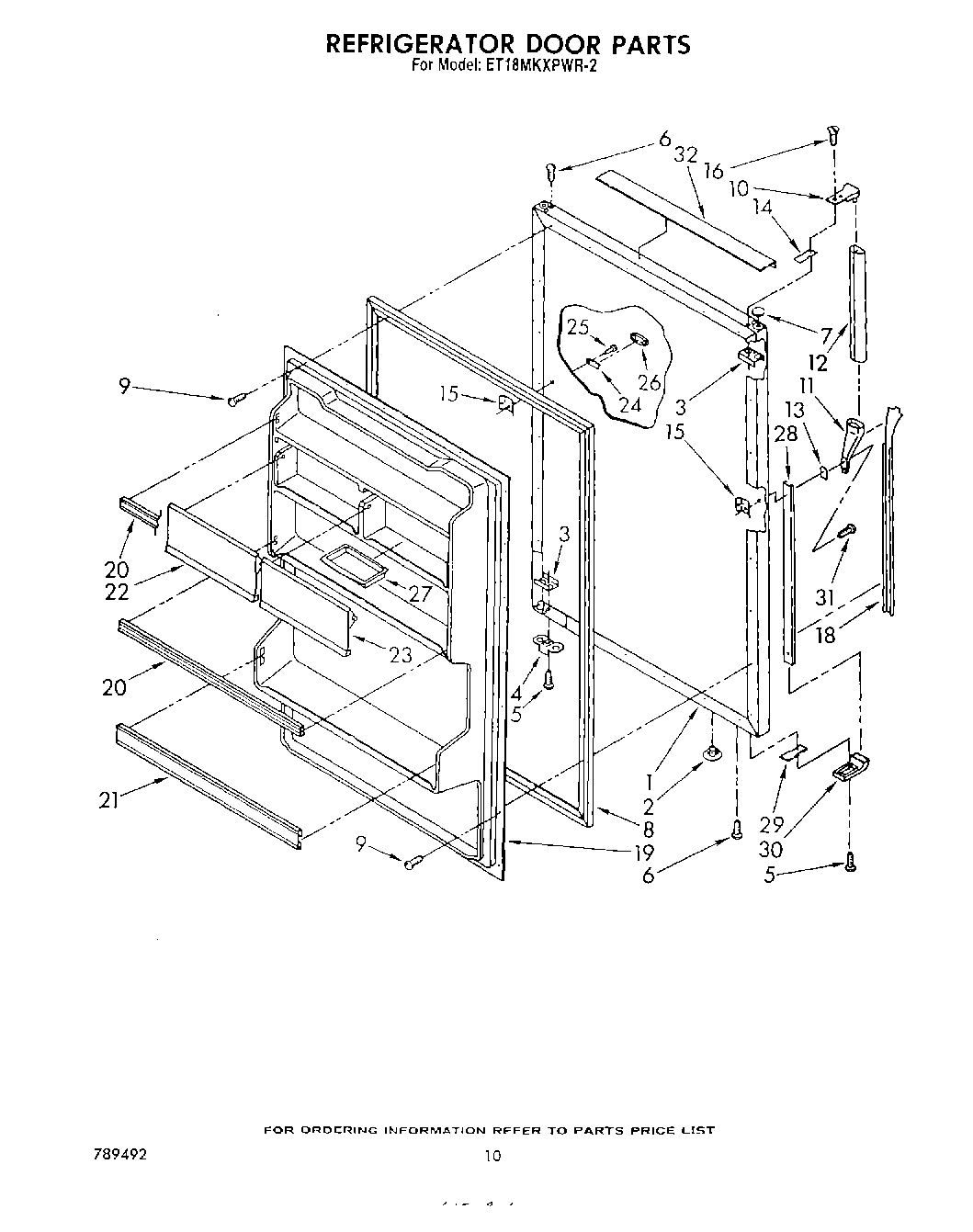 08 - REFRIGERATOR , NOT ILLUSTRATED